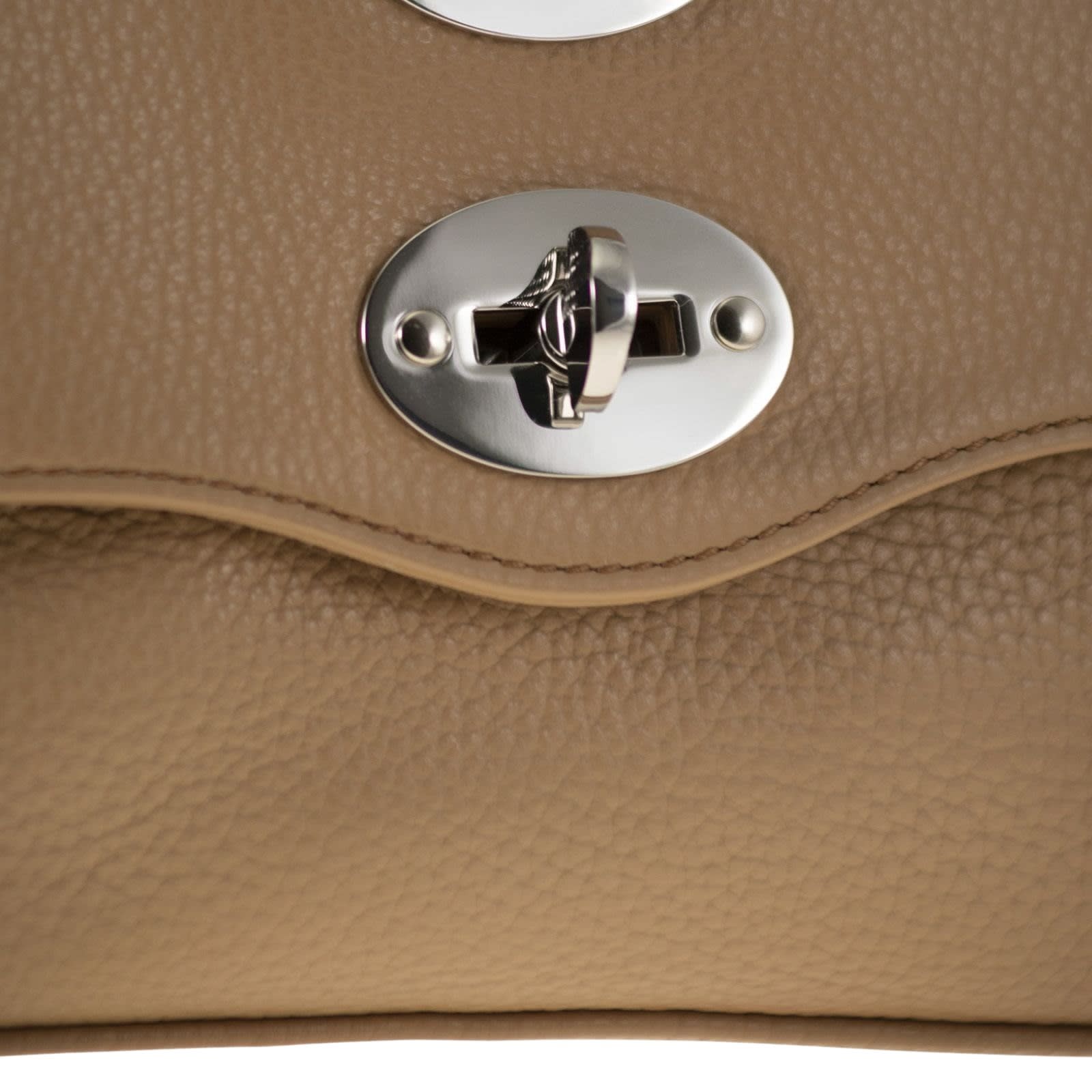 Zanellato Textured Calf Leather Messenger Bag In Marrone Cantucci