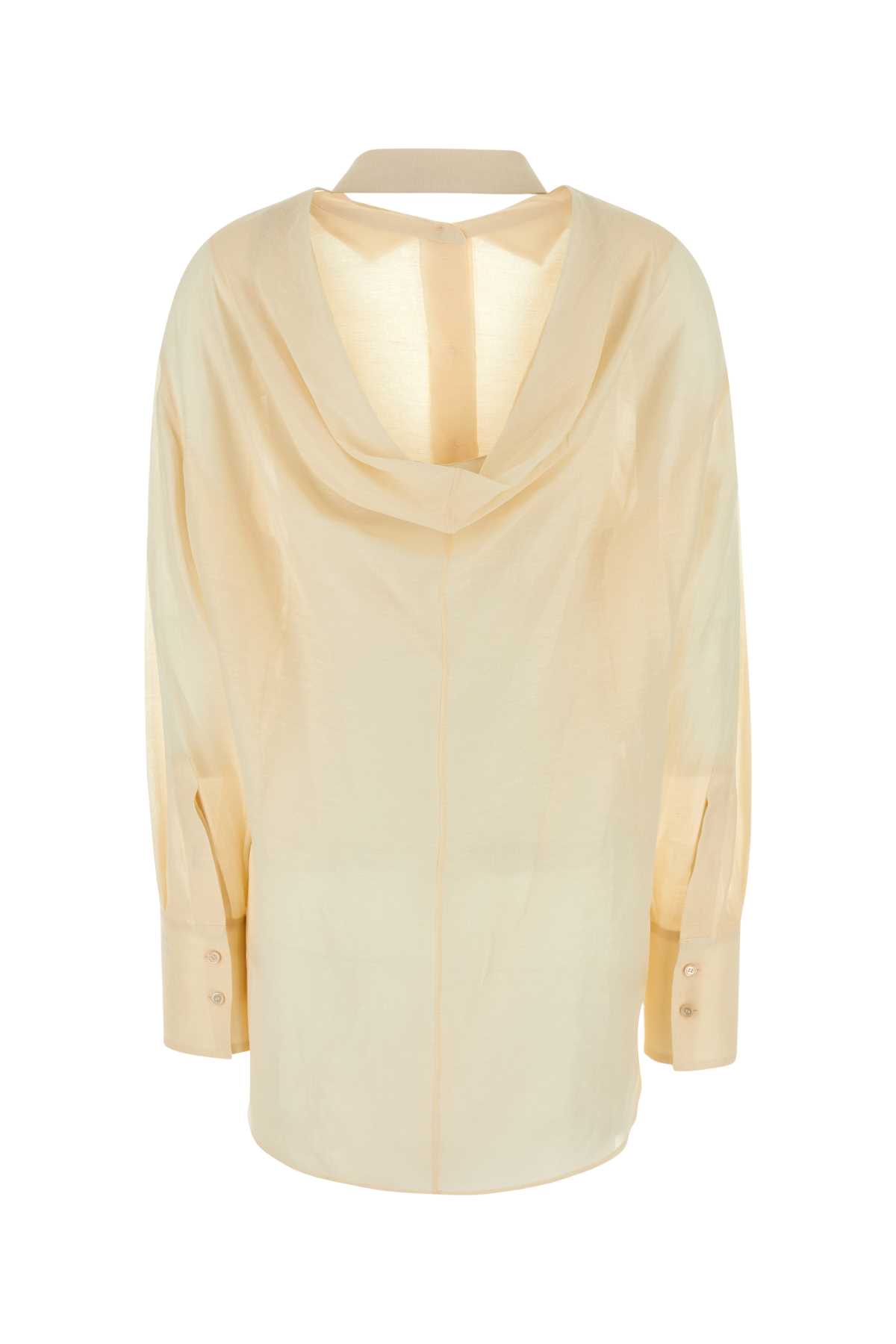 Shop Givenchy Cream Silk Blend Oversize Shirt In Ivory