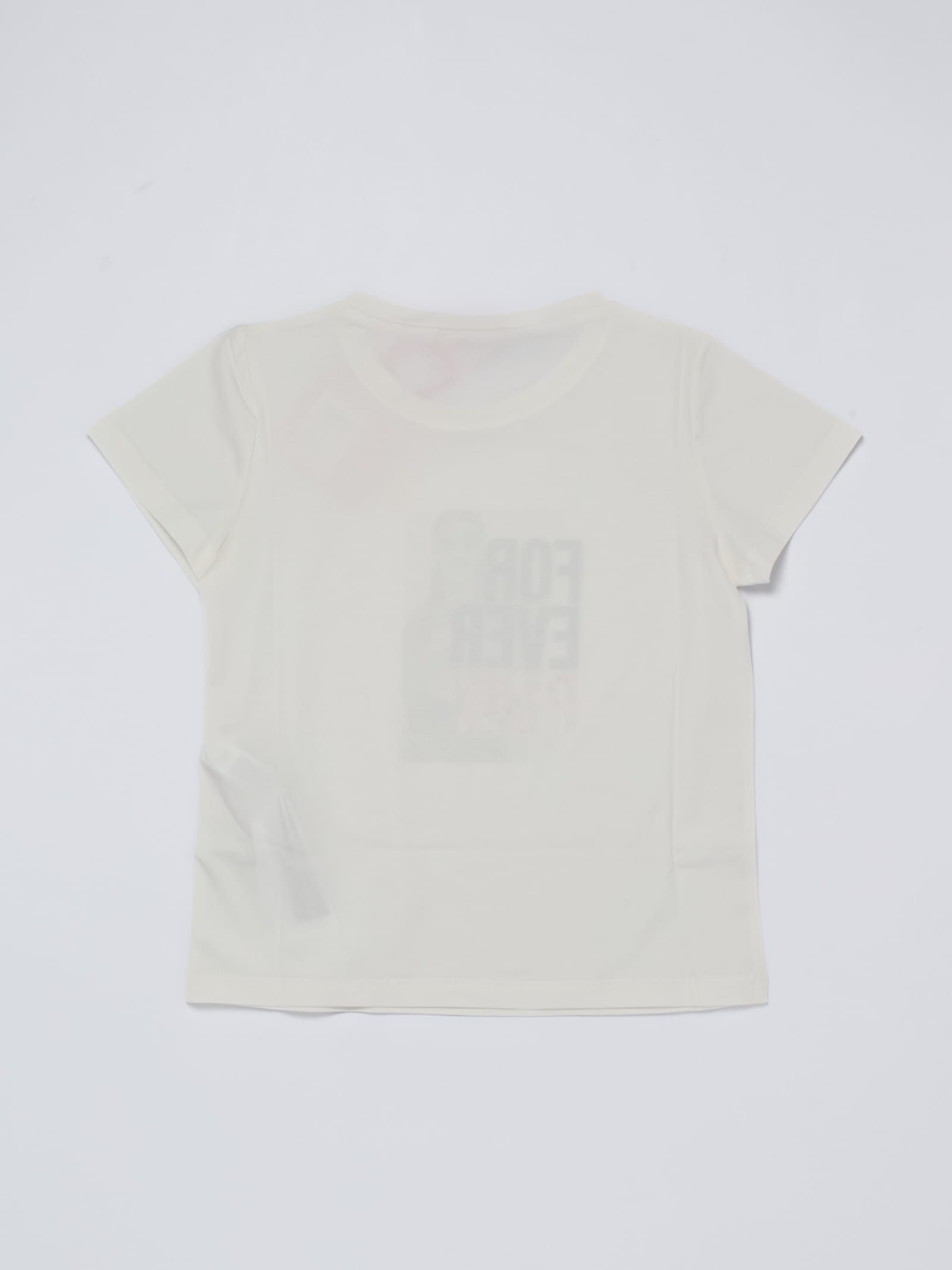 Shop Liu •jo T-shirt T-shirt In Bianco-rosa