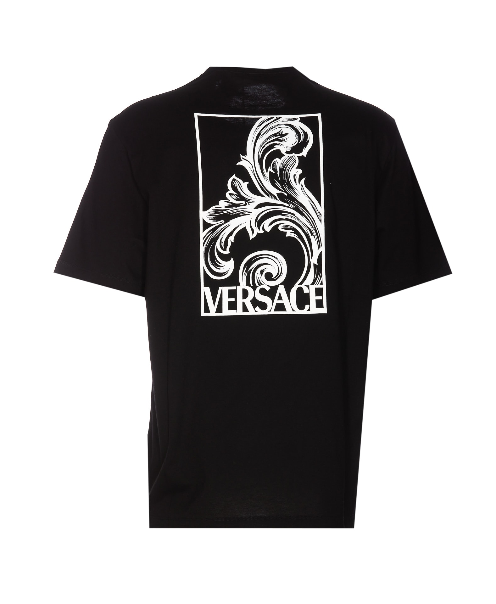 Shop Versace Palmette T-shirt In Black