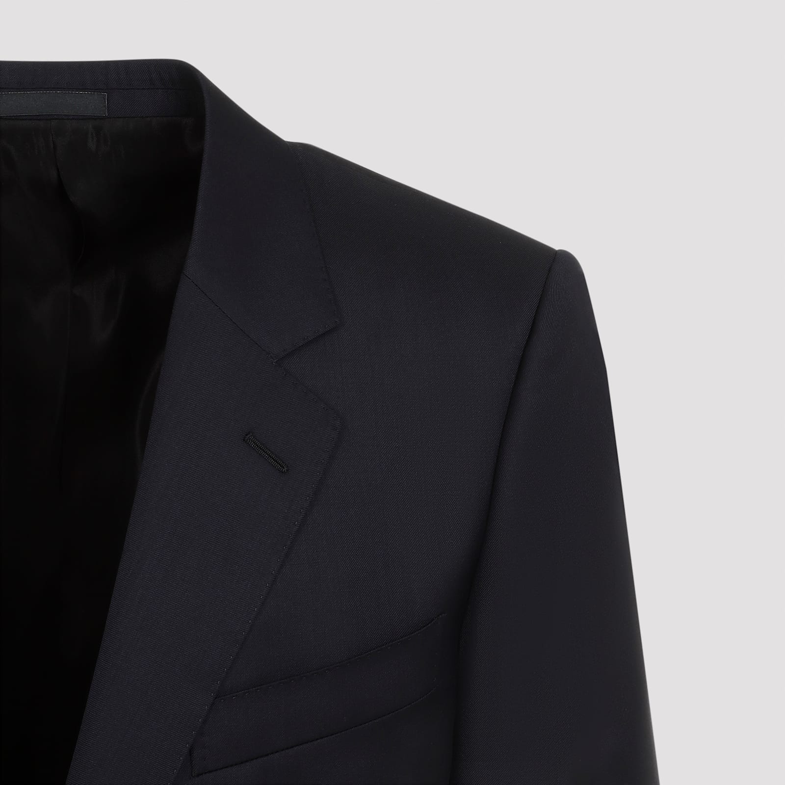 Shop Lanvin Single Breasted Tailored Jacket In Navy Blue