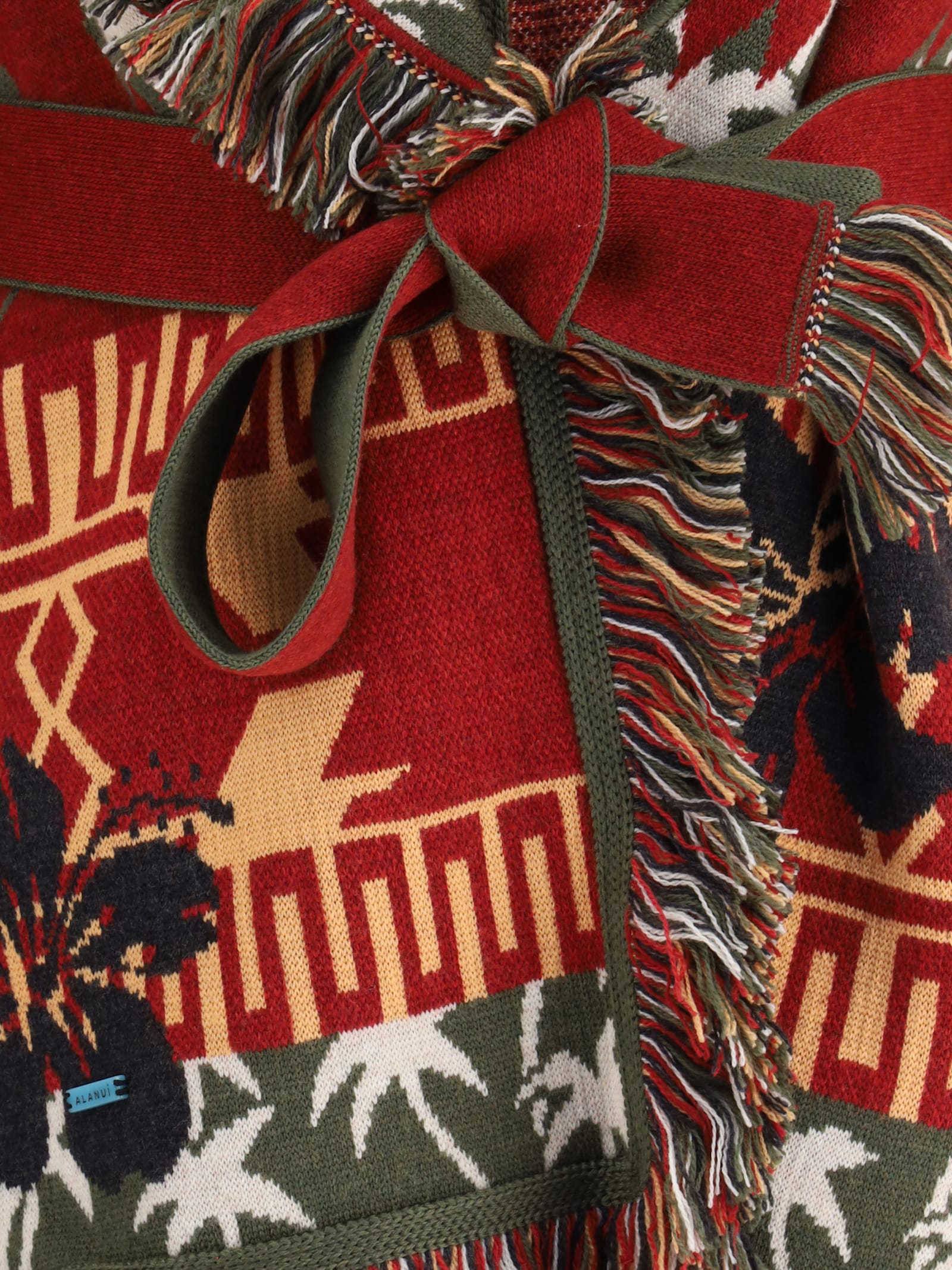 Alanui Hibiscus Bloom Cardigan In Multi