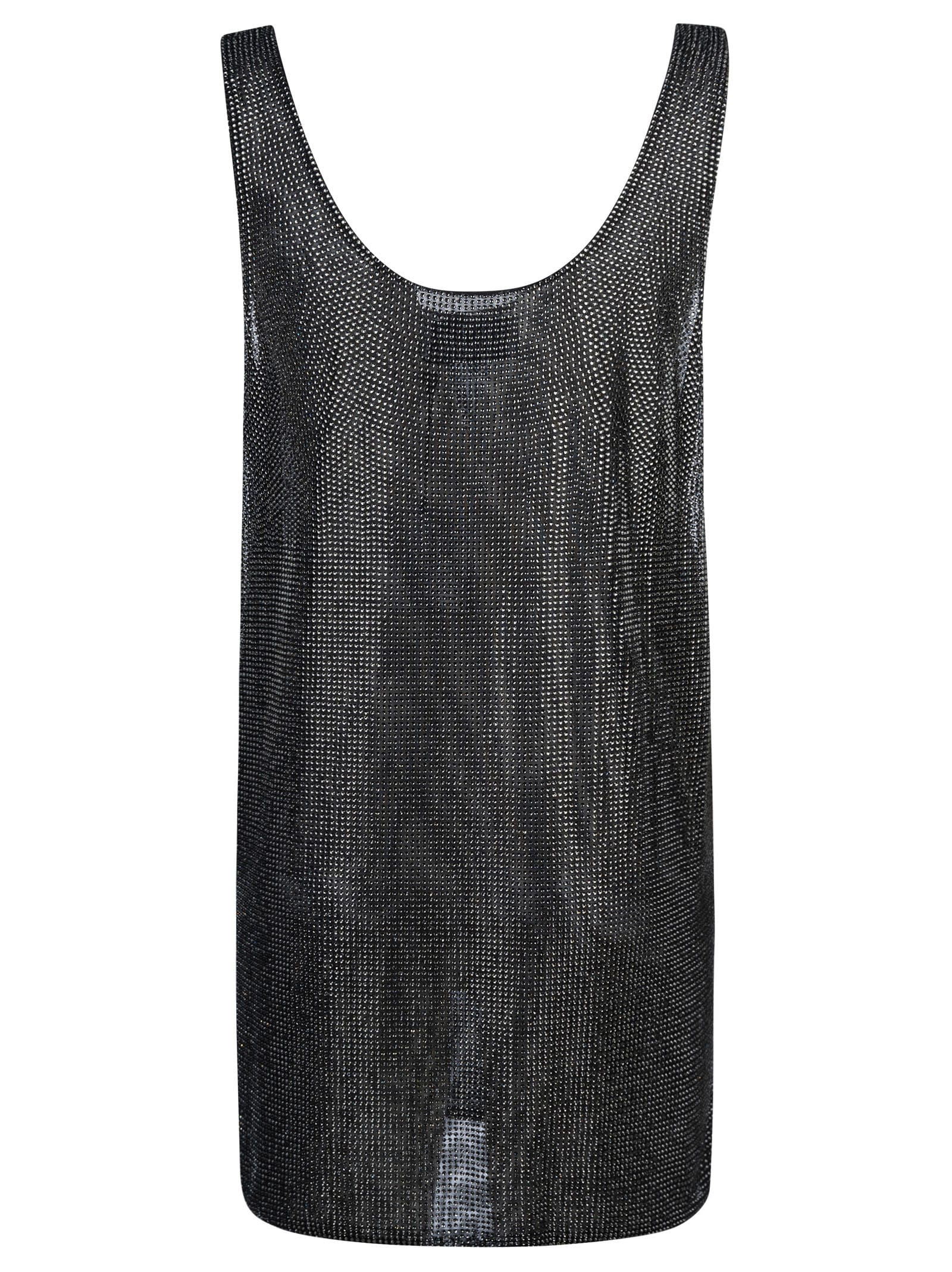 Shop Giuseppe Di Morabito Rhinestone Embellished Tank Dress In Black