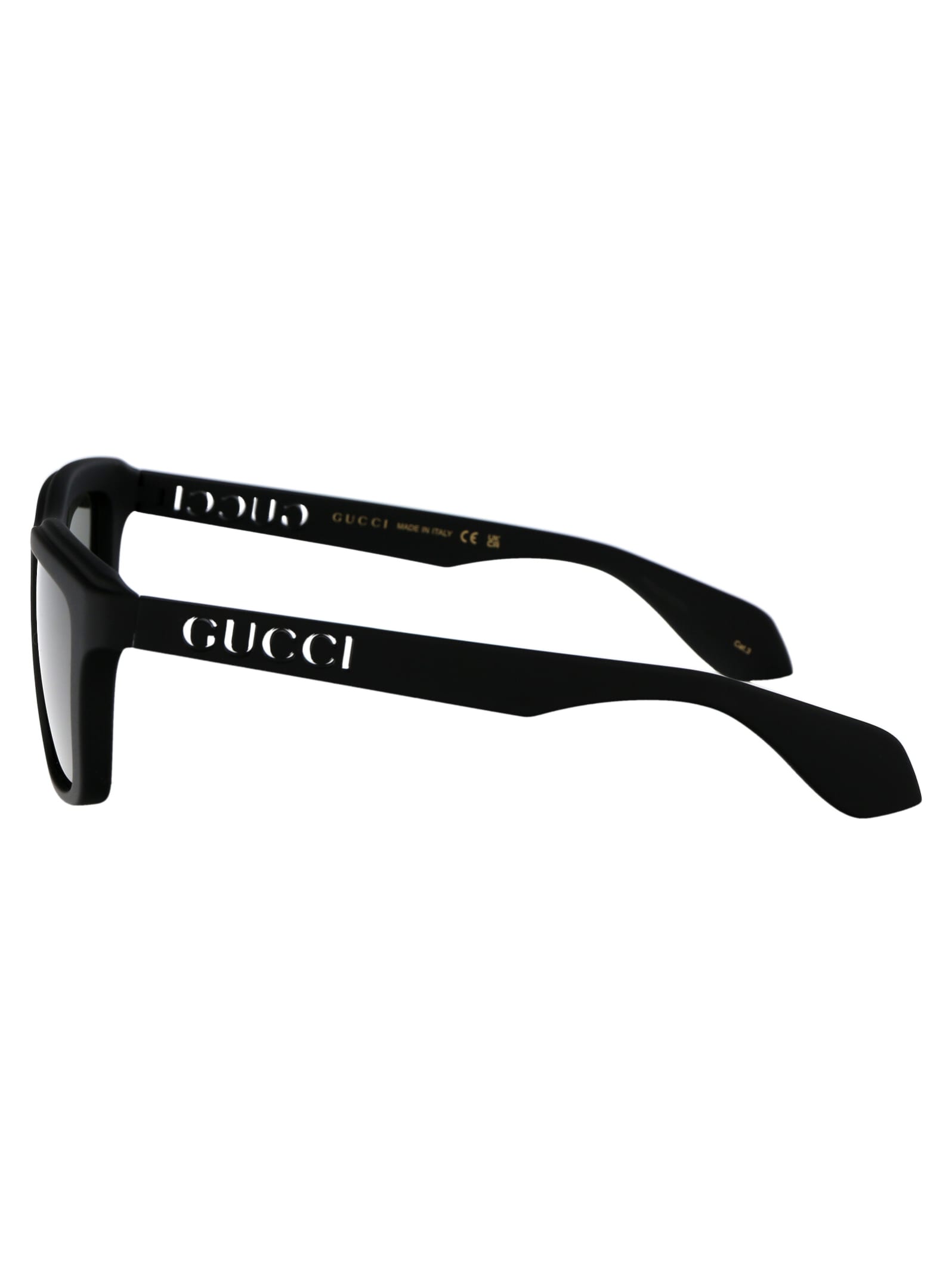 Shop Gucci Gg1571s Sunglasses In 001 Black Black Grey