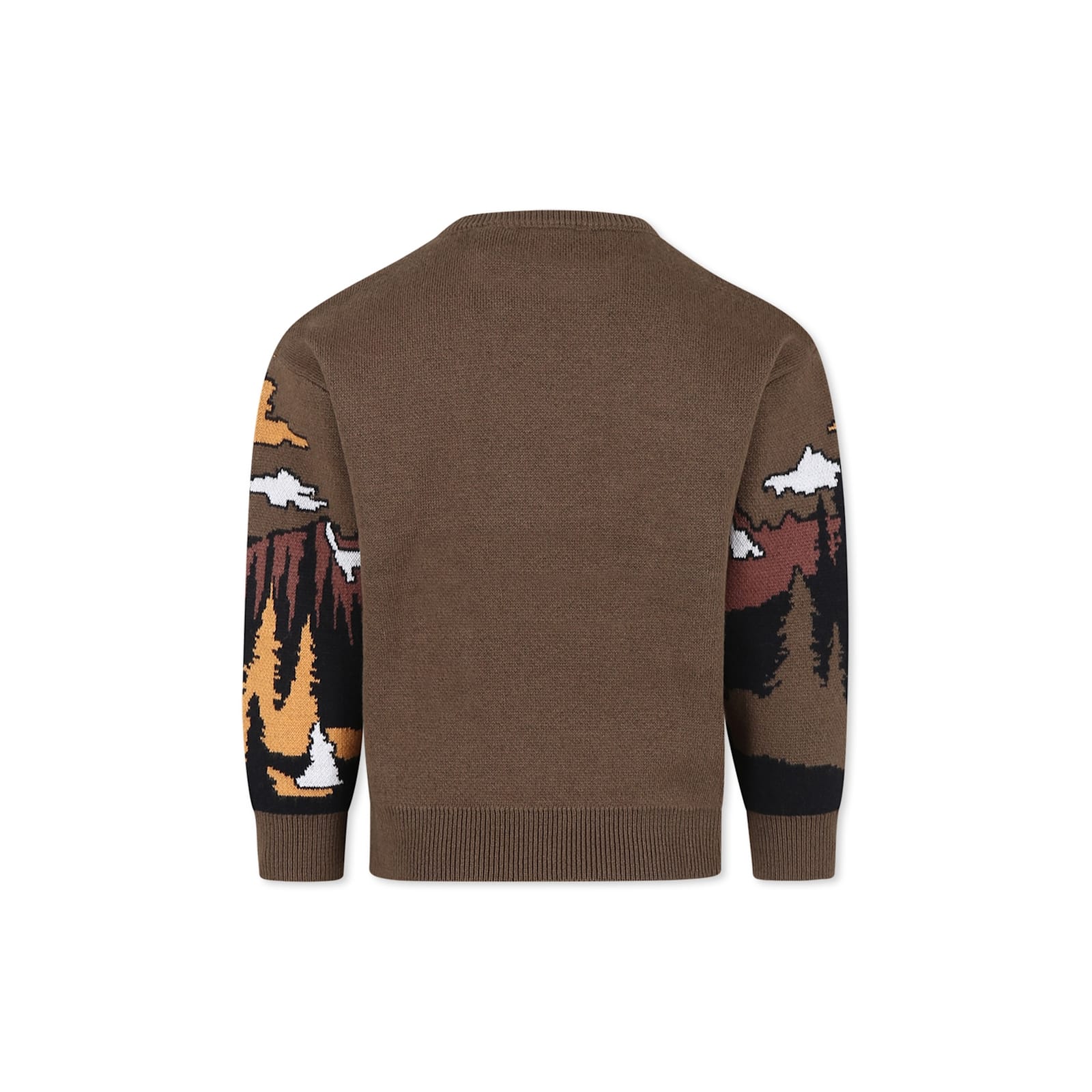 Timberland Green Sweater For Boy With Landscape In Green