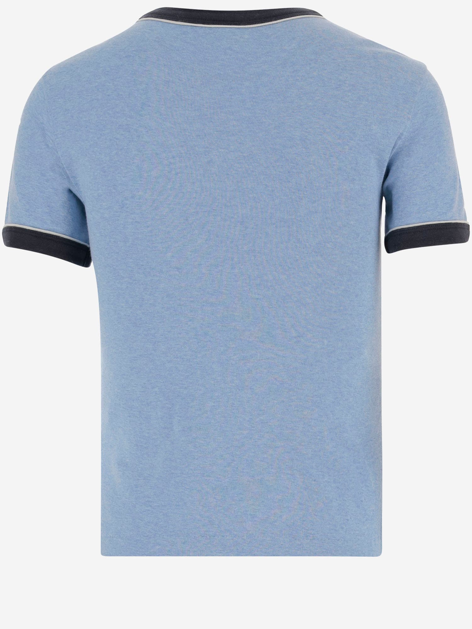Chloé Short Sleeve Crew Neck T-shirt With Trim In Blue