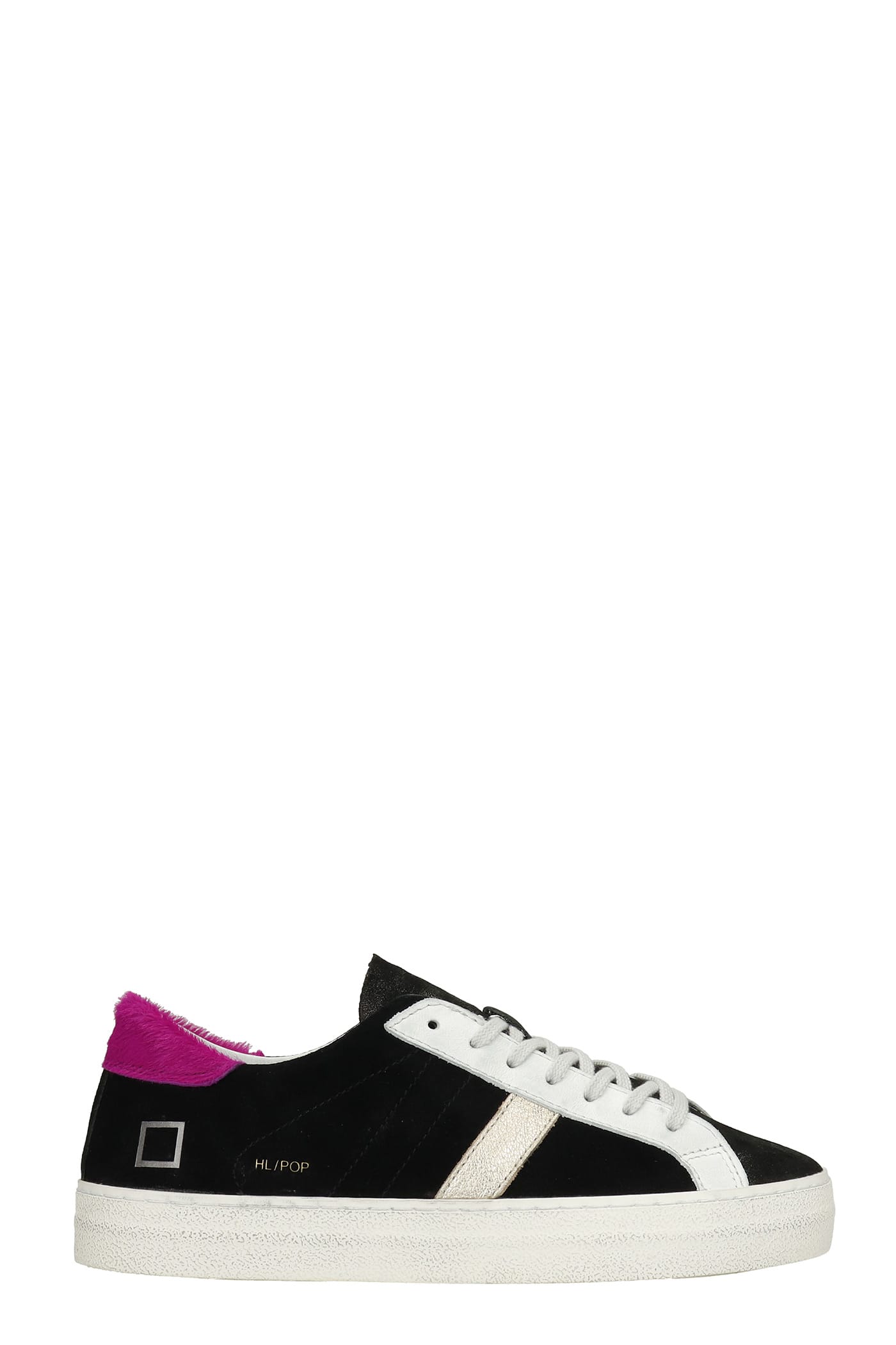 D.A.T.E. Hill Low Sneakers In Black Suede