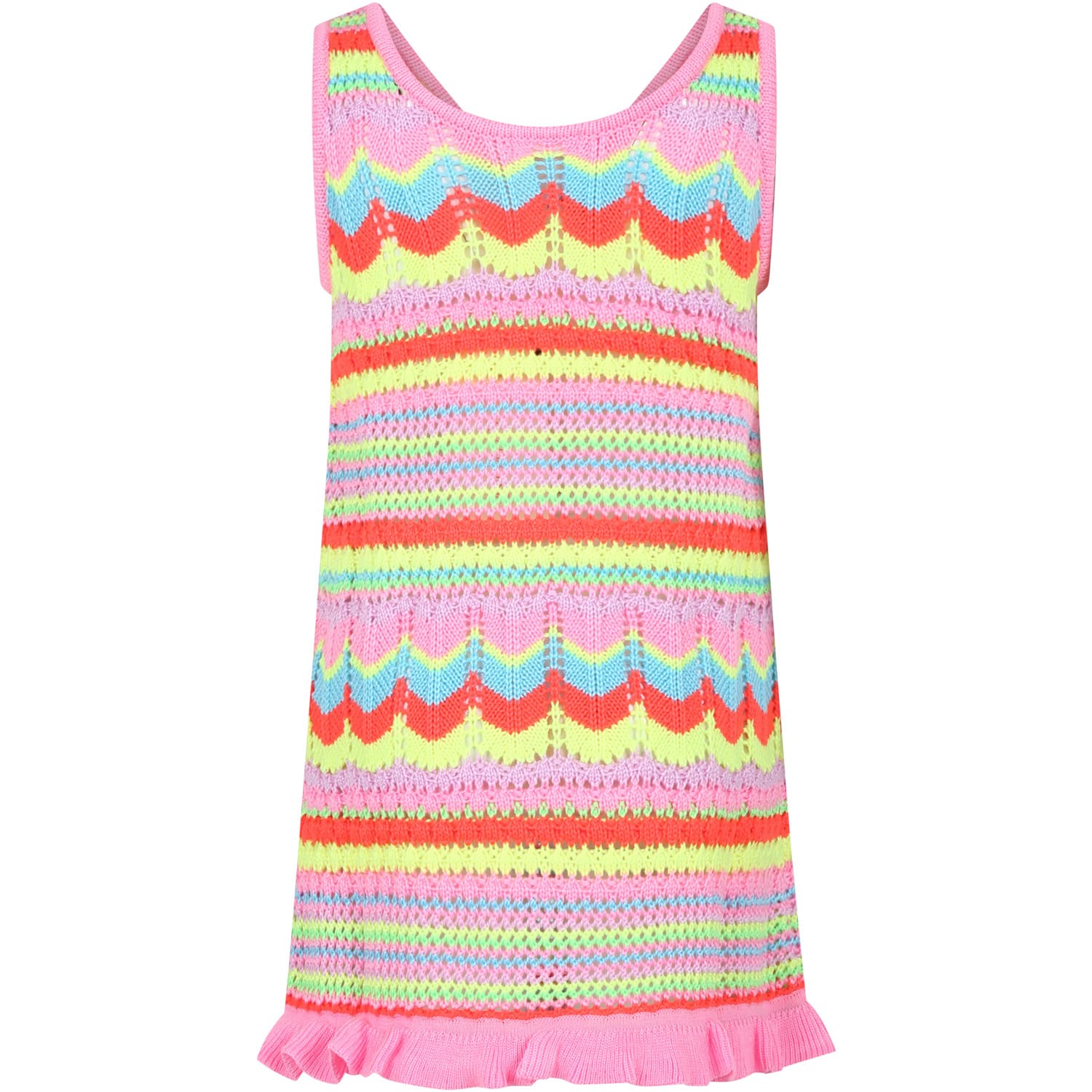 Shop Billieblush Pink Swimsuit Cover-up For Girl In Multicolor