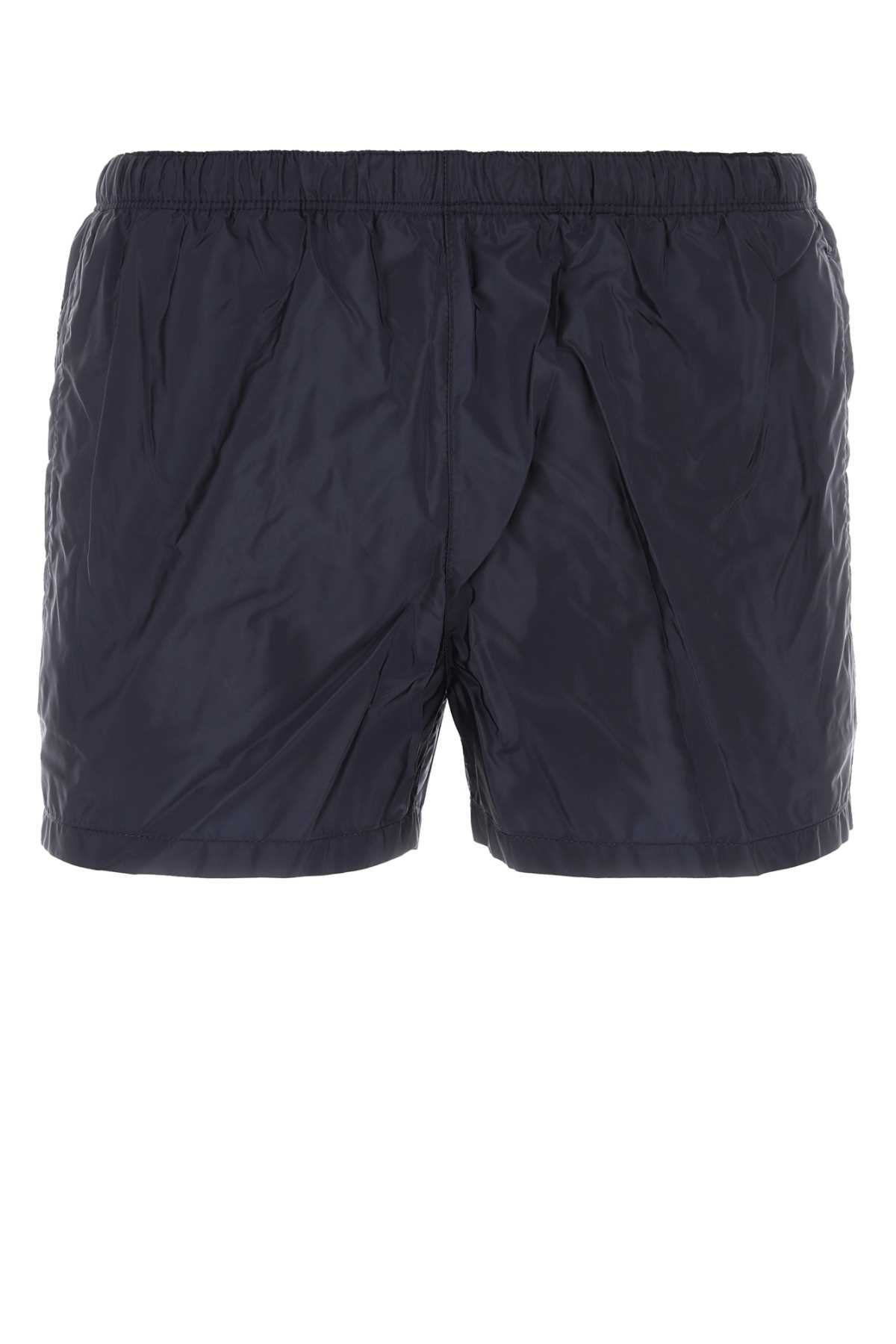 Shop Prada Navy Blue Recycled Nylon Swimming Shorts In F0abb