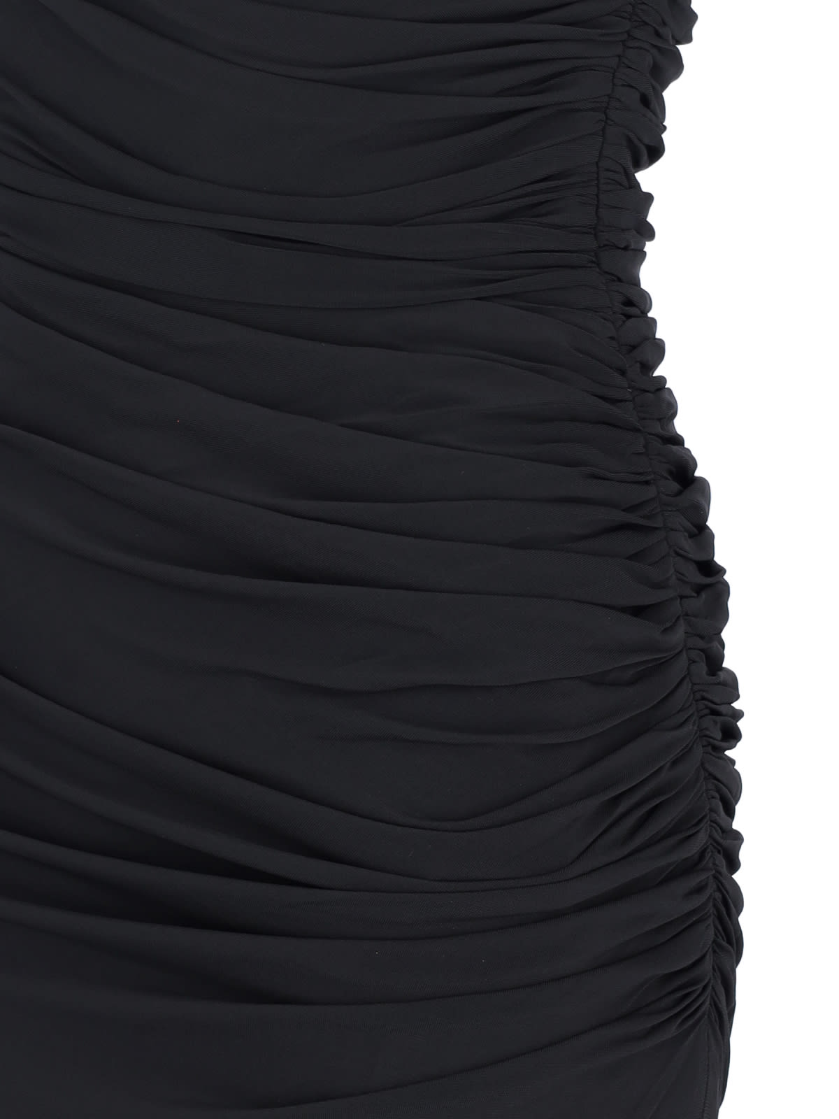 Shop Alaïa Body Conscious Draped Maxi Dress In Black