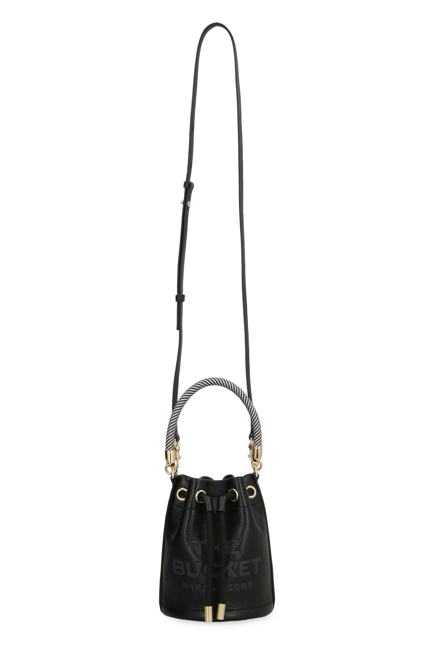 Shop Marc Jacobs The Leather Micro Bucket Bag In Black