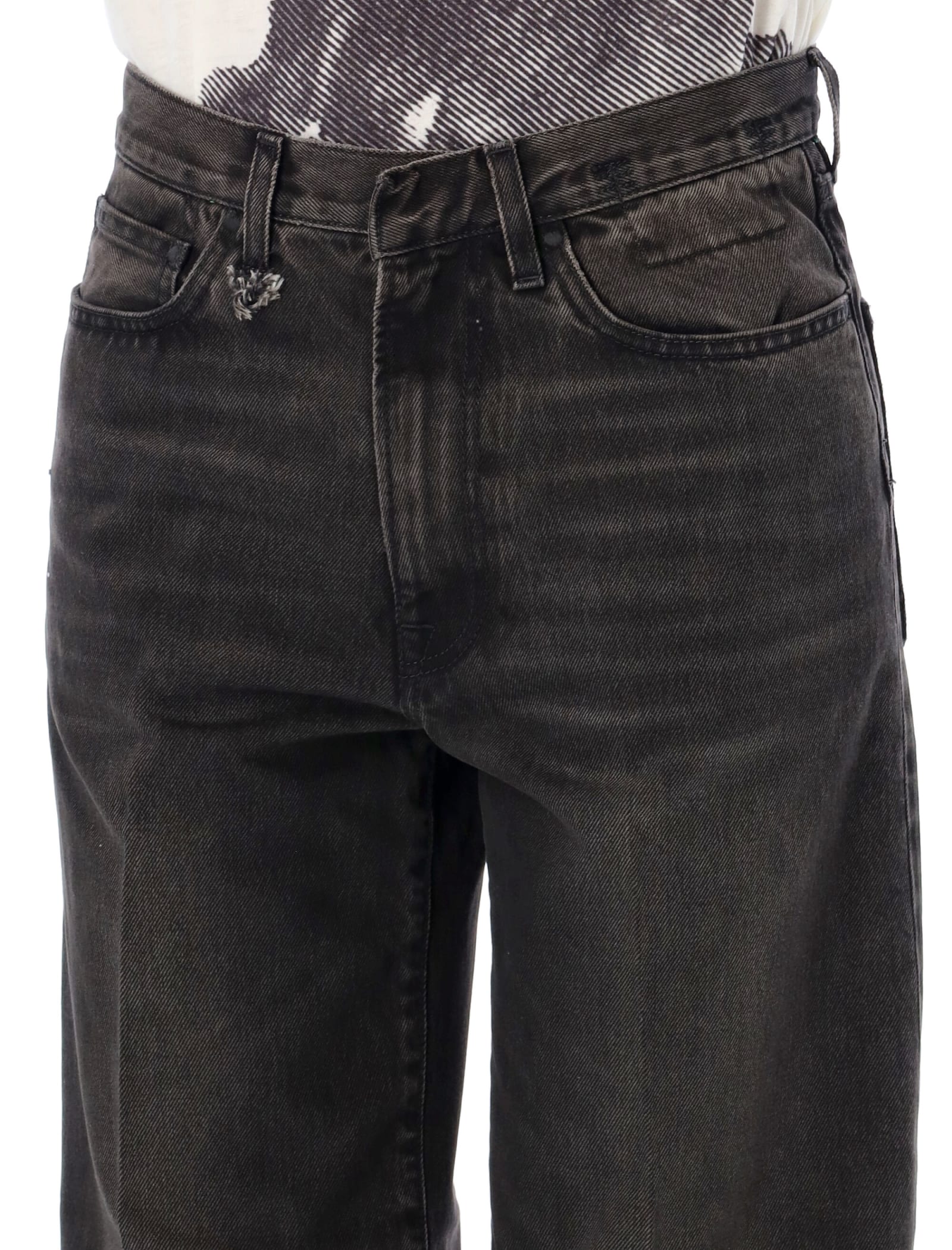 Shop R13 Vintage Straight Jeans In Vintage Boy Black