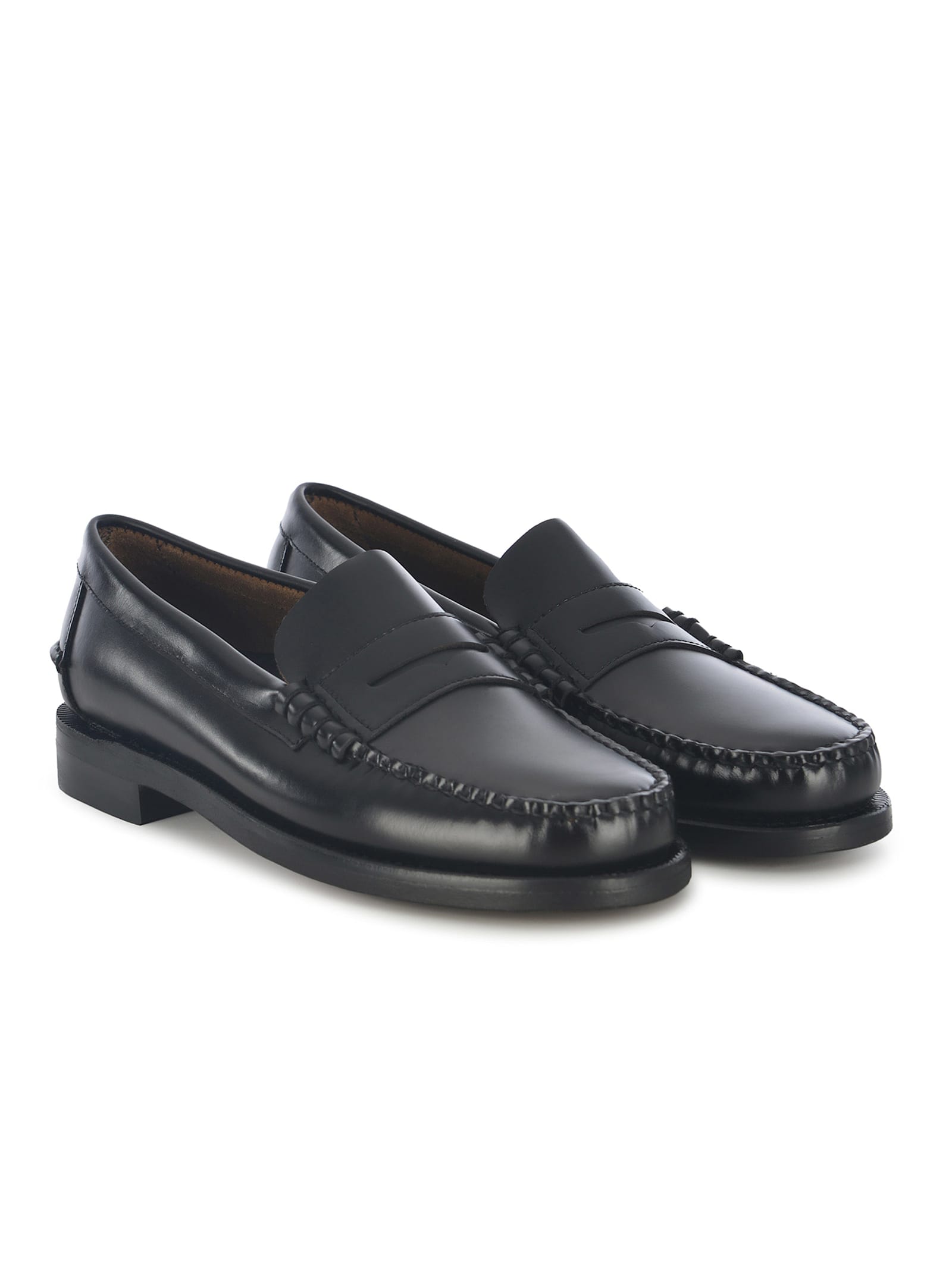 Shop Sebago Mocassin  Dan Made Of Leather In Black