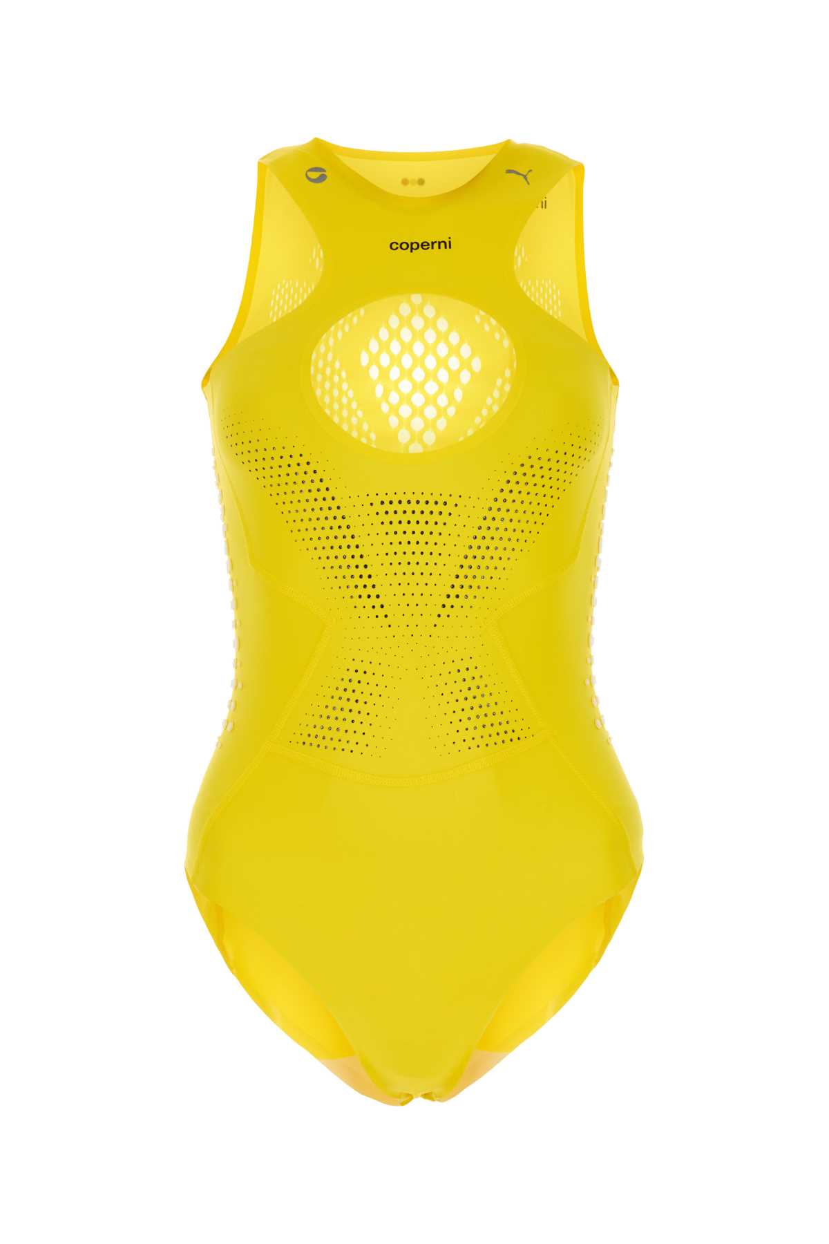 Coperni Yellow Stretch Nylon  X Puma Bodysuit