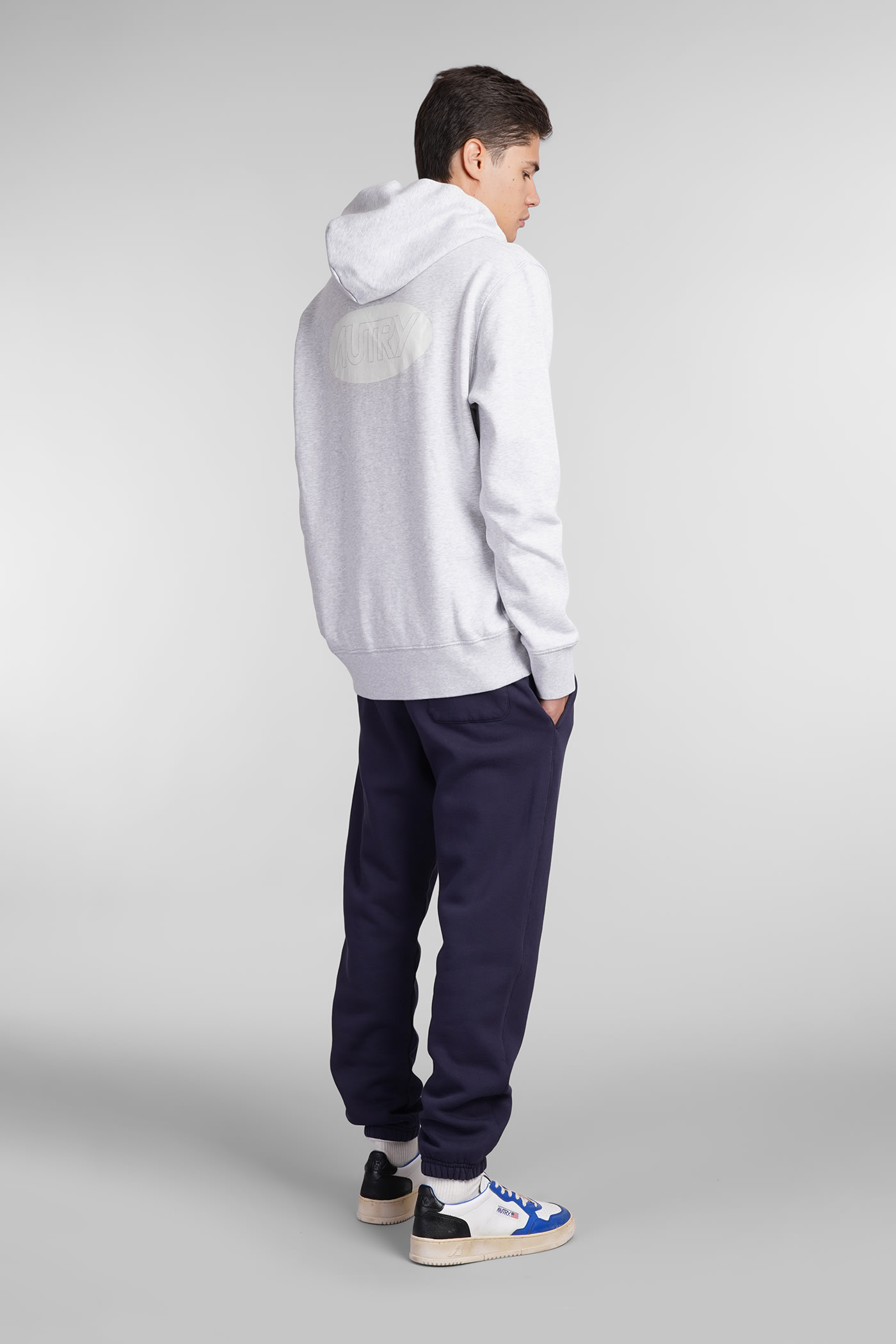 Shop Autry Sweatshirt In Grey Cotton