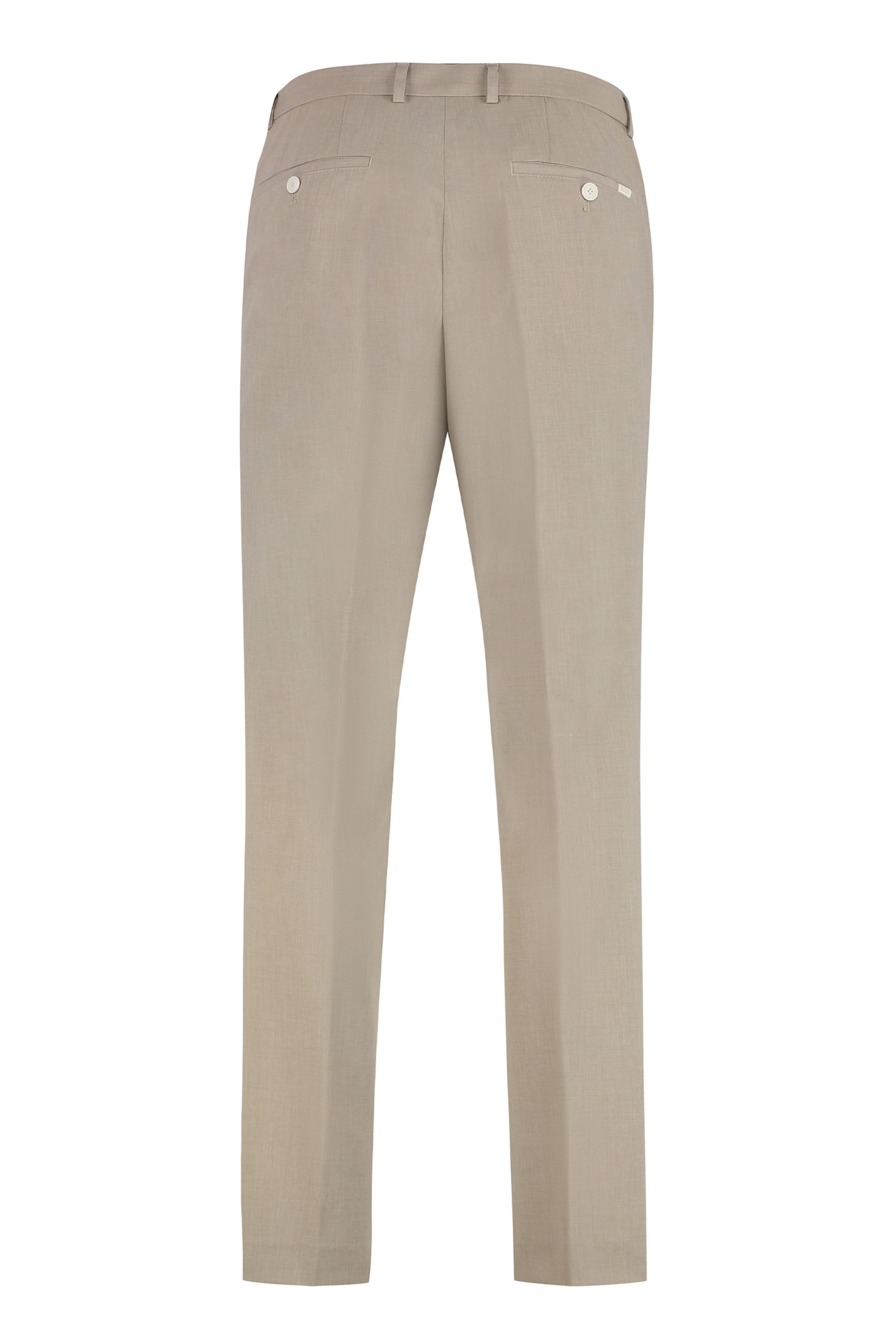 Hugo Boss Boss Wool Blend Trousers In Sand