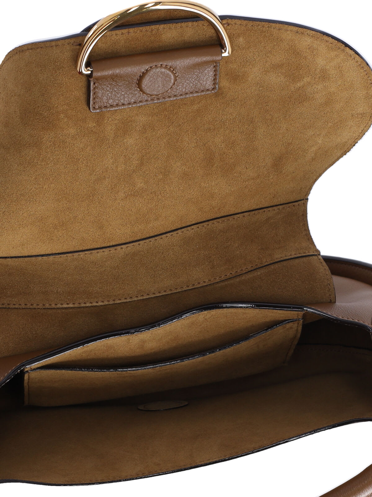 Chloé Ride Leather Shoulder Bag In Brown