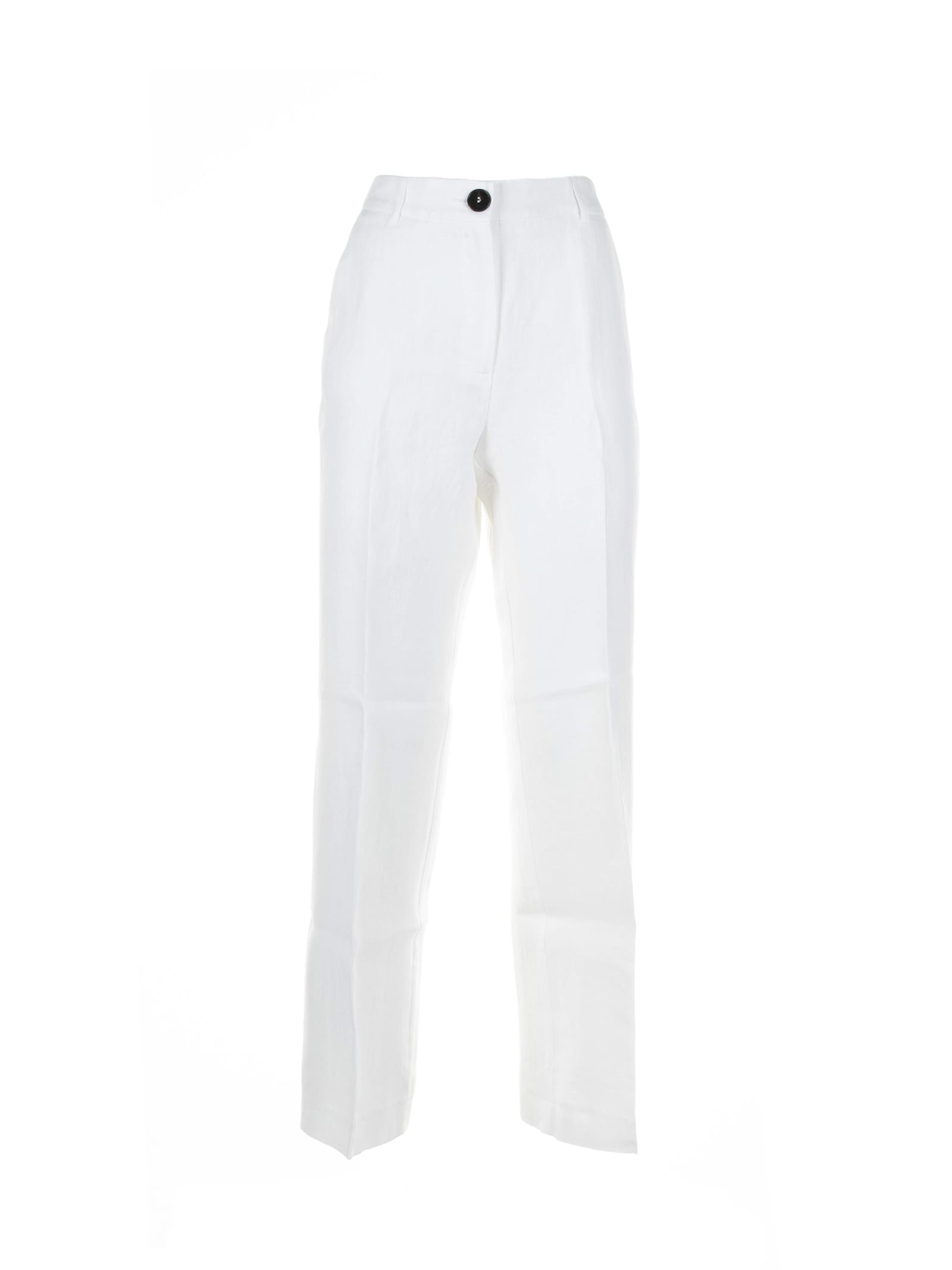 White High-waisted Trousers