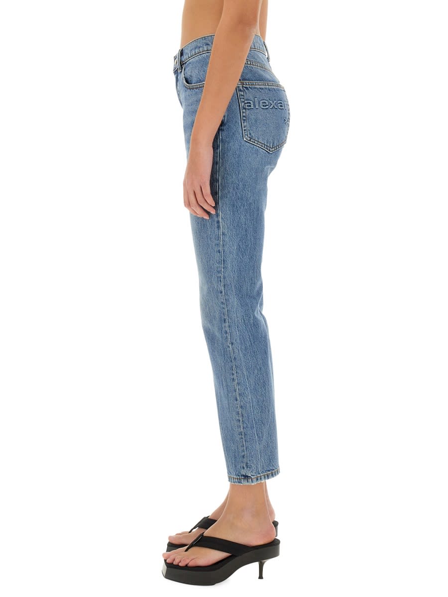 Alexander Wang T T By Alexander Wang Light Wash High Waist Jeans In Denim