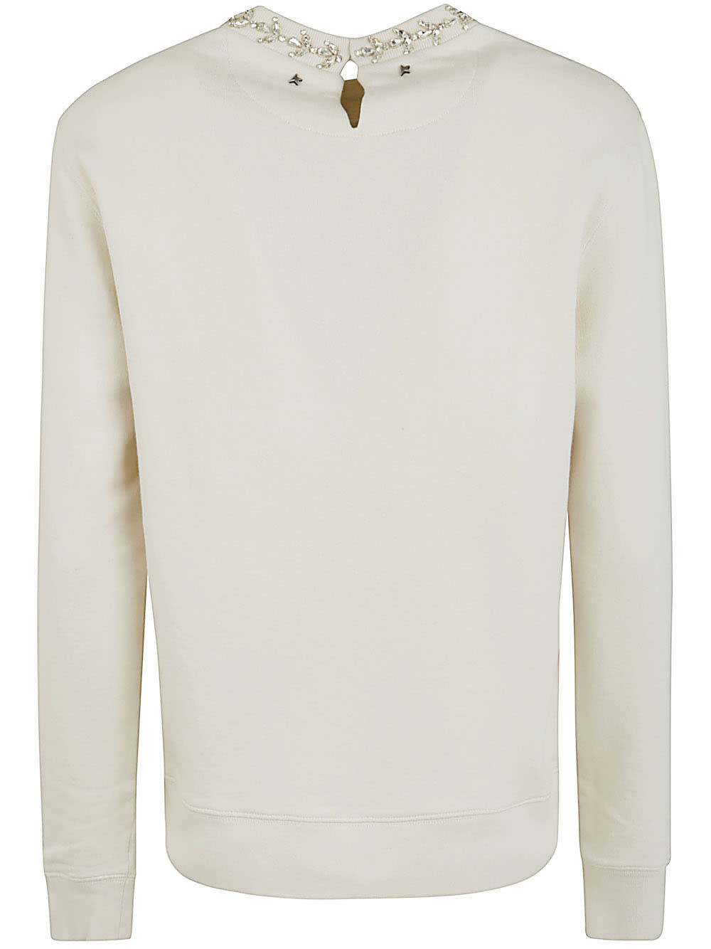 Shop Golden Goose Journey W`s Regular Crewneck Sweatshirt In Heritage White