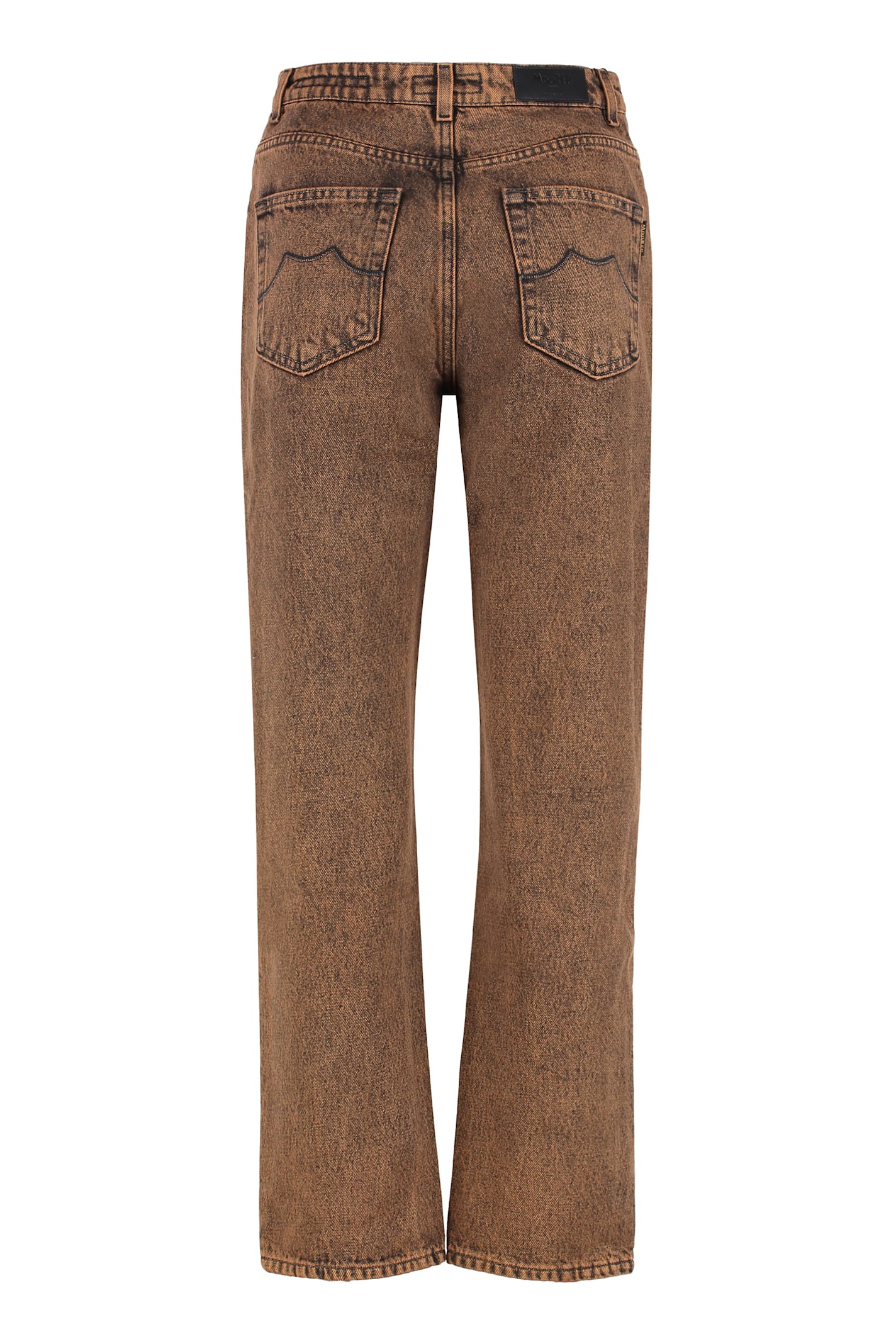 Moorer Woman Jeans Brown Size 32 Cotton In Orange
