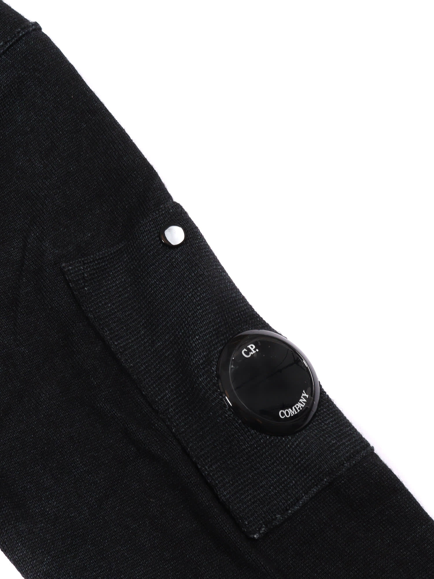 C.p. Company Undersixteen Crewneck Sweater In Black