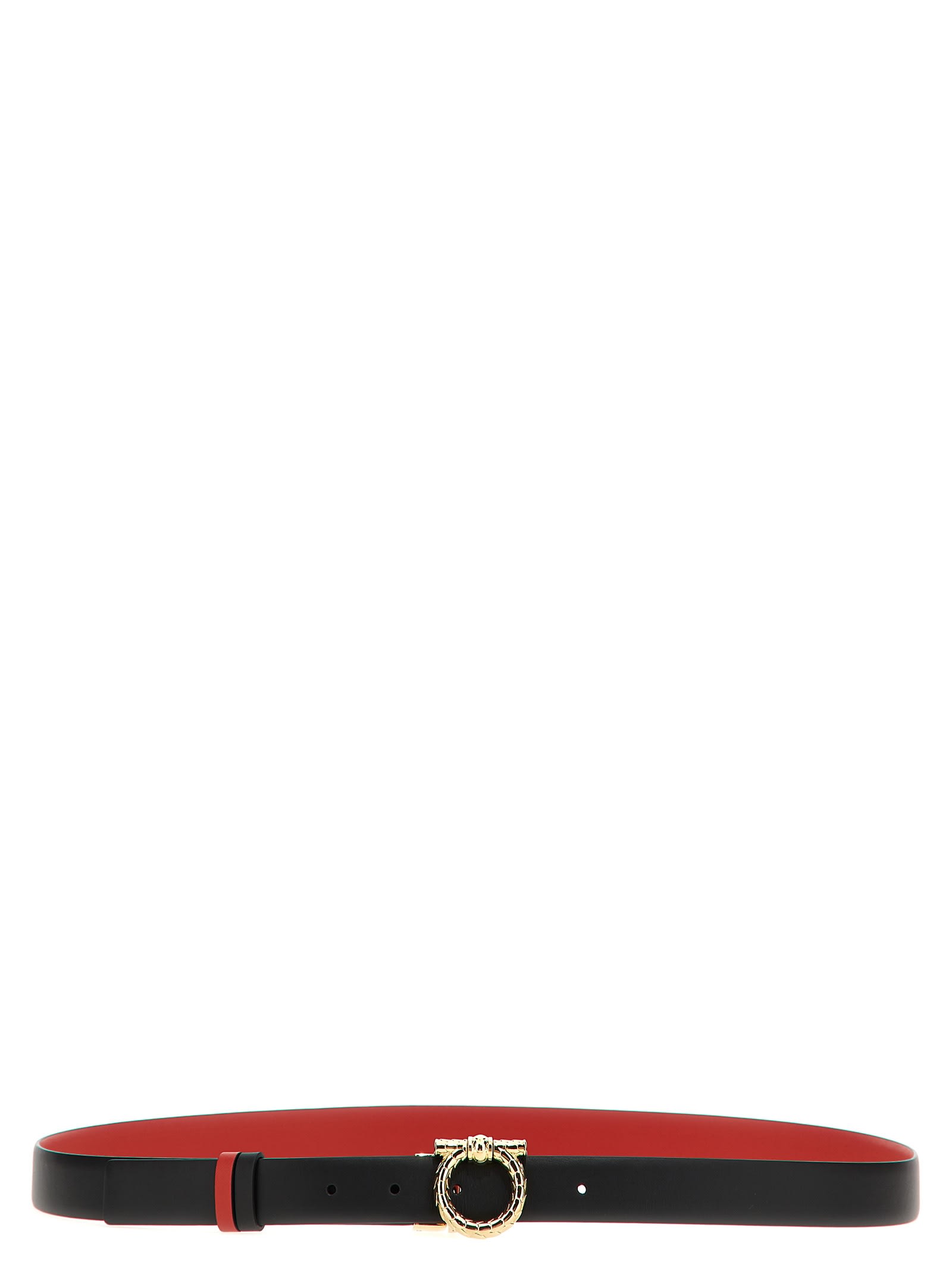 Ferragamo Black Reversible Belt