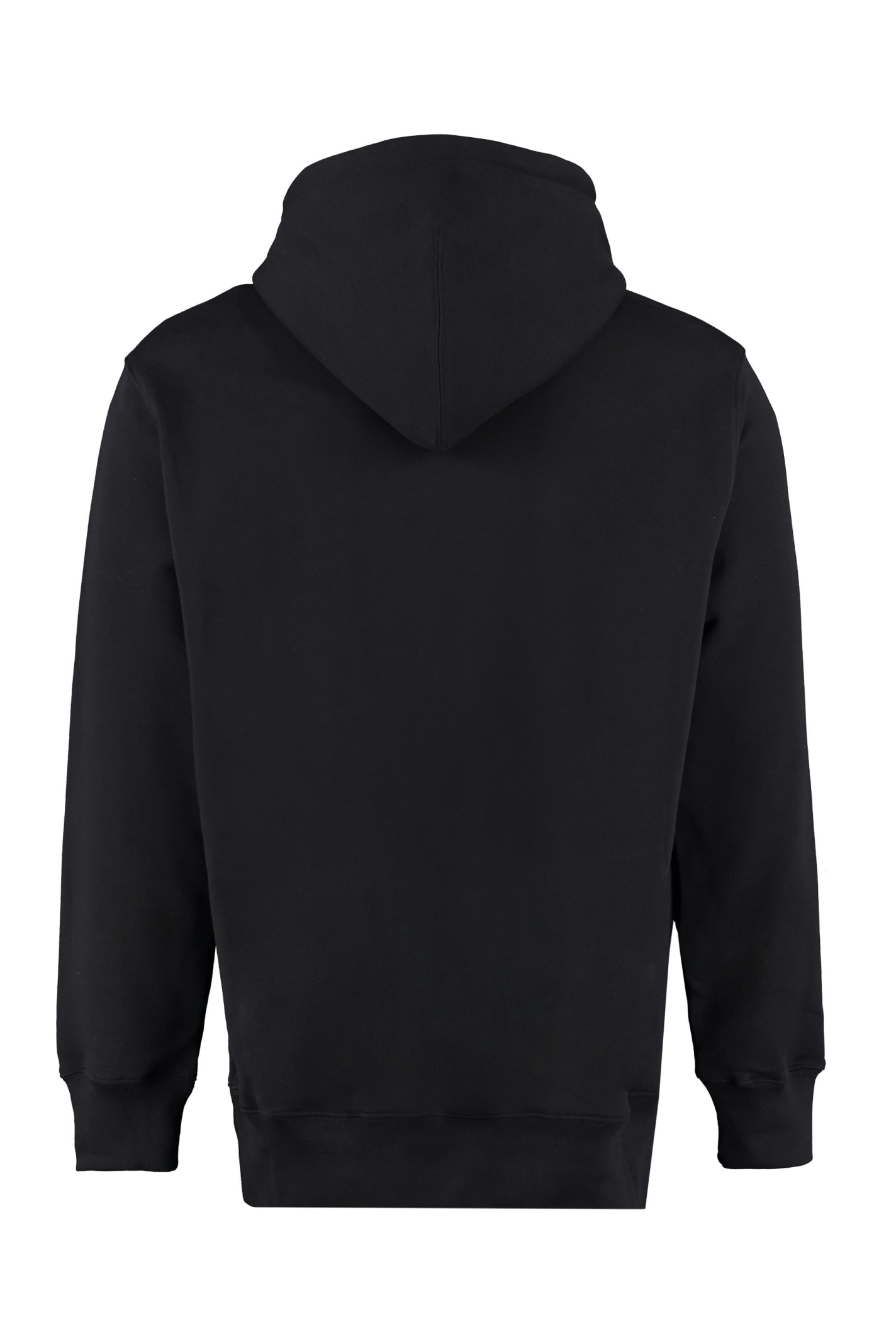 Shop Moschino Cotton Hoodie In Black