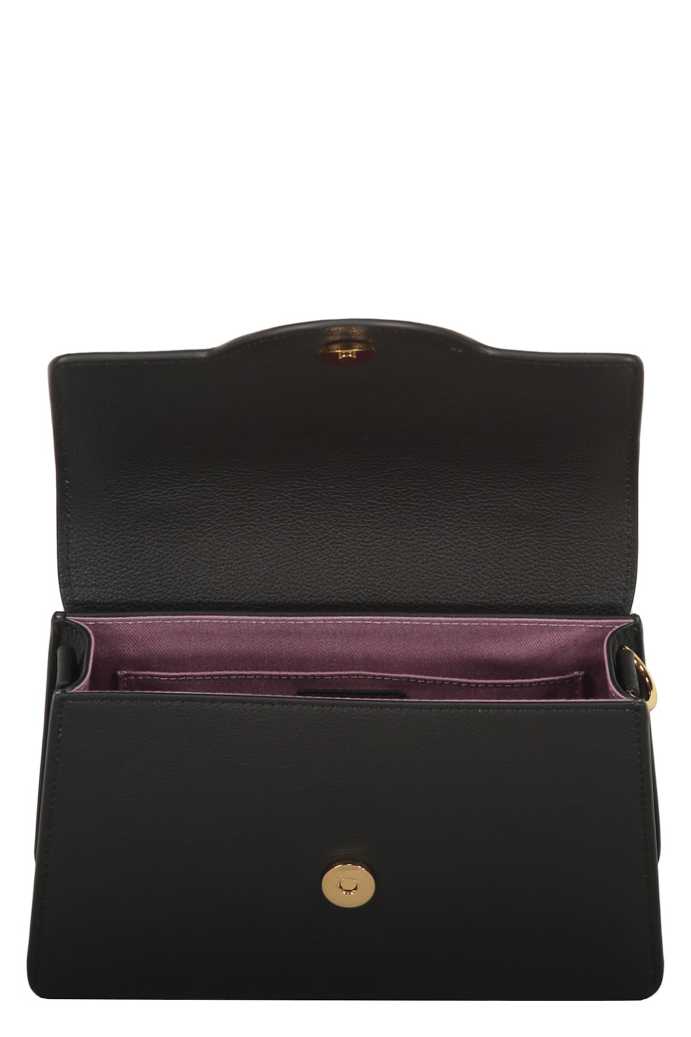 Versace Leather Mini Bag In Black