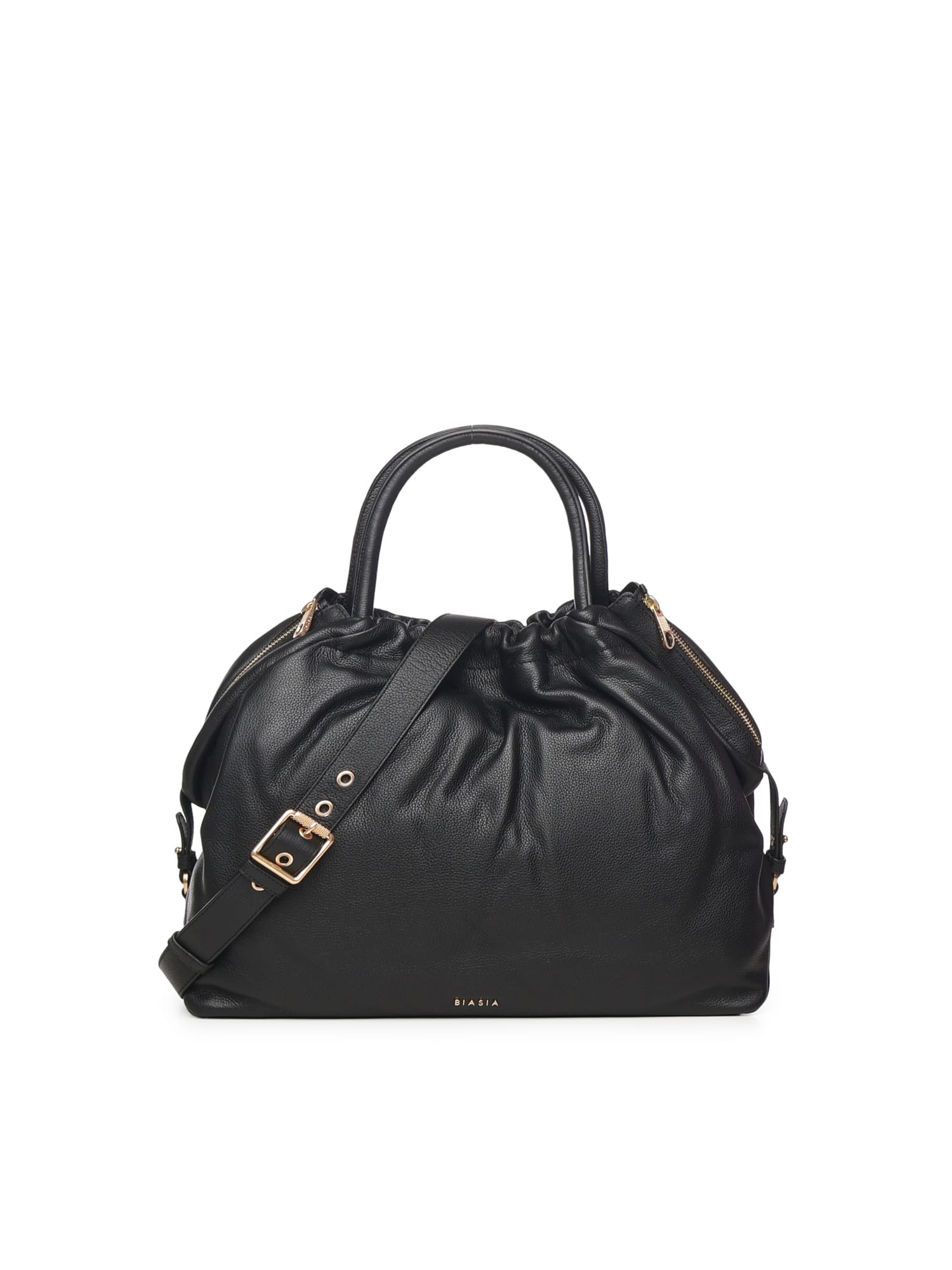 Biasia Gathered-detail Tote Bag In Black