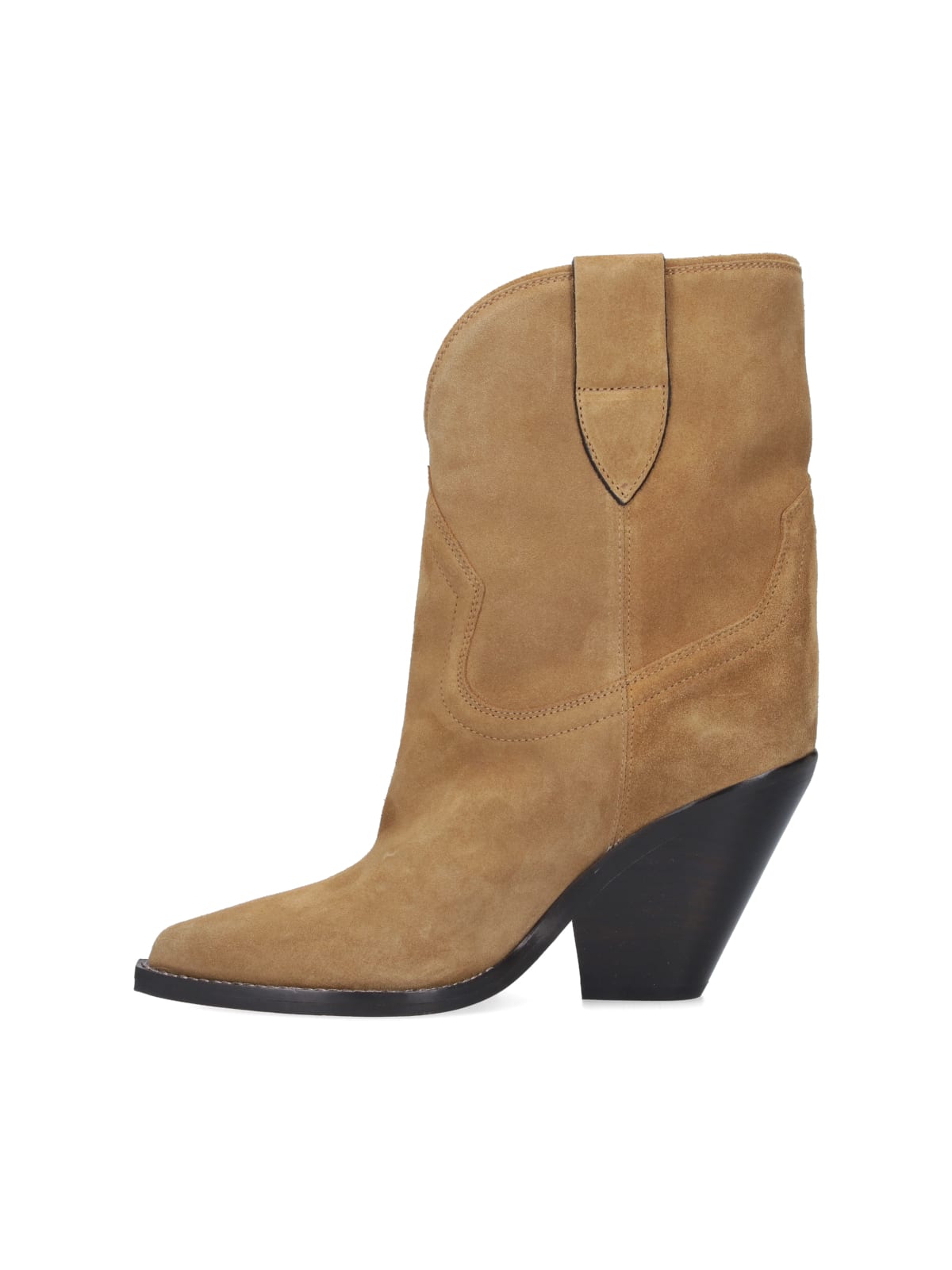 Isabel Marant Leyane Texan Ankle Boots In Taupe