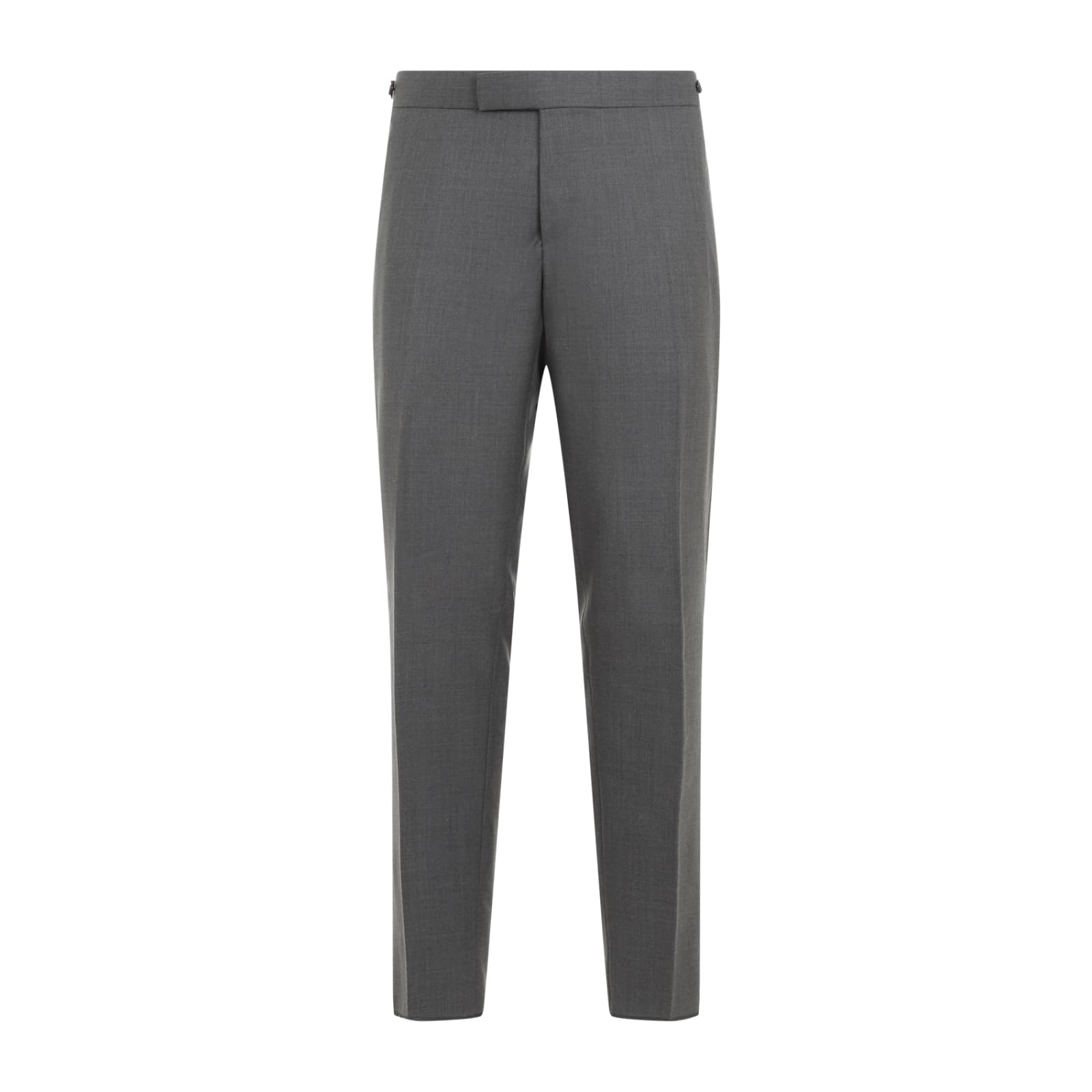 Shop Thom Browne Low Rise Trousers In Med Grey