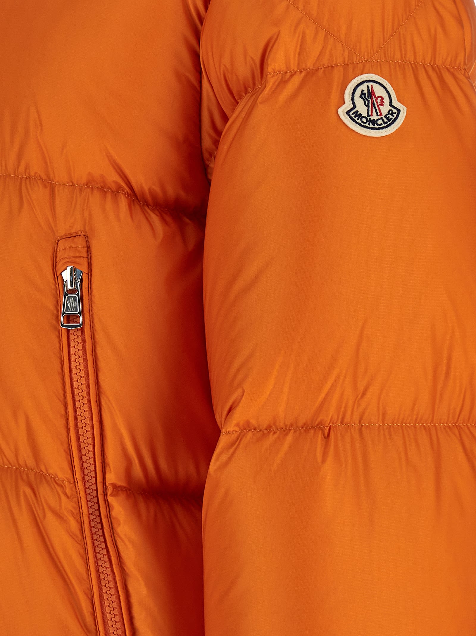 Moncler Rivau Down Jacket In Orange