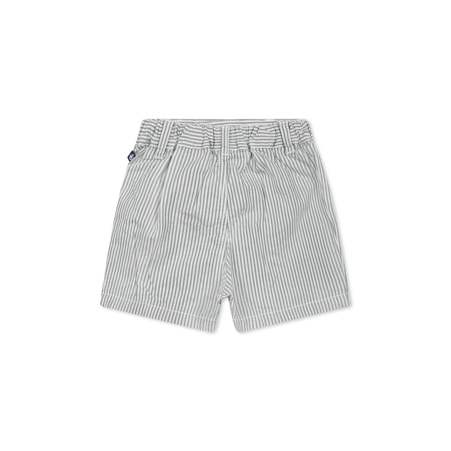 Petit Bateau Green Shorts For Baby Boy With Logo In Grey