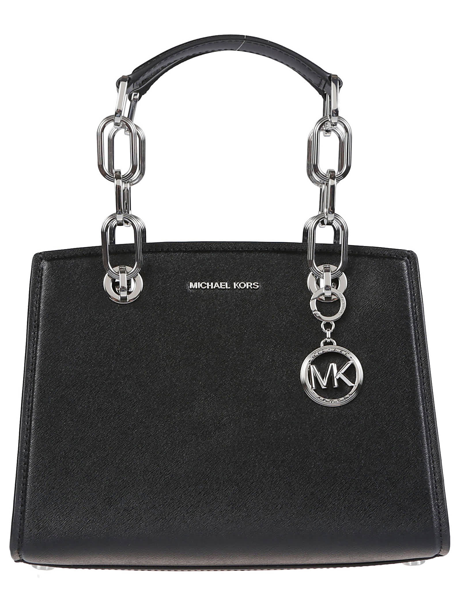 Michael Kors Small Cynthia Satchel Bag In Black