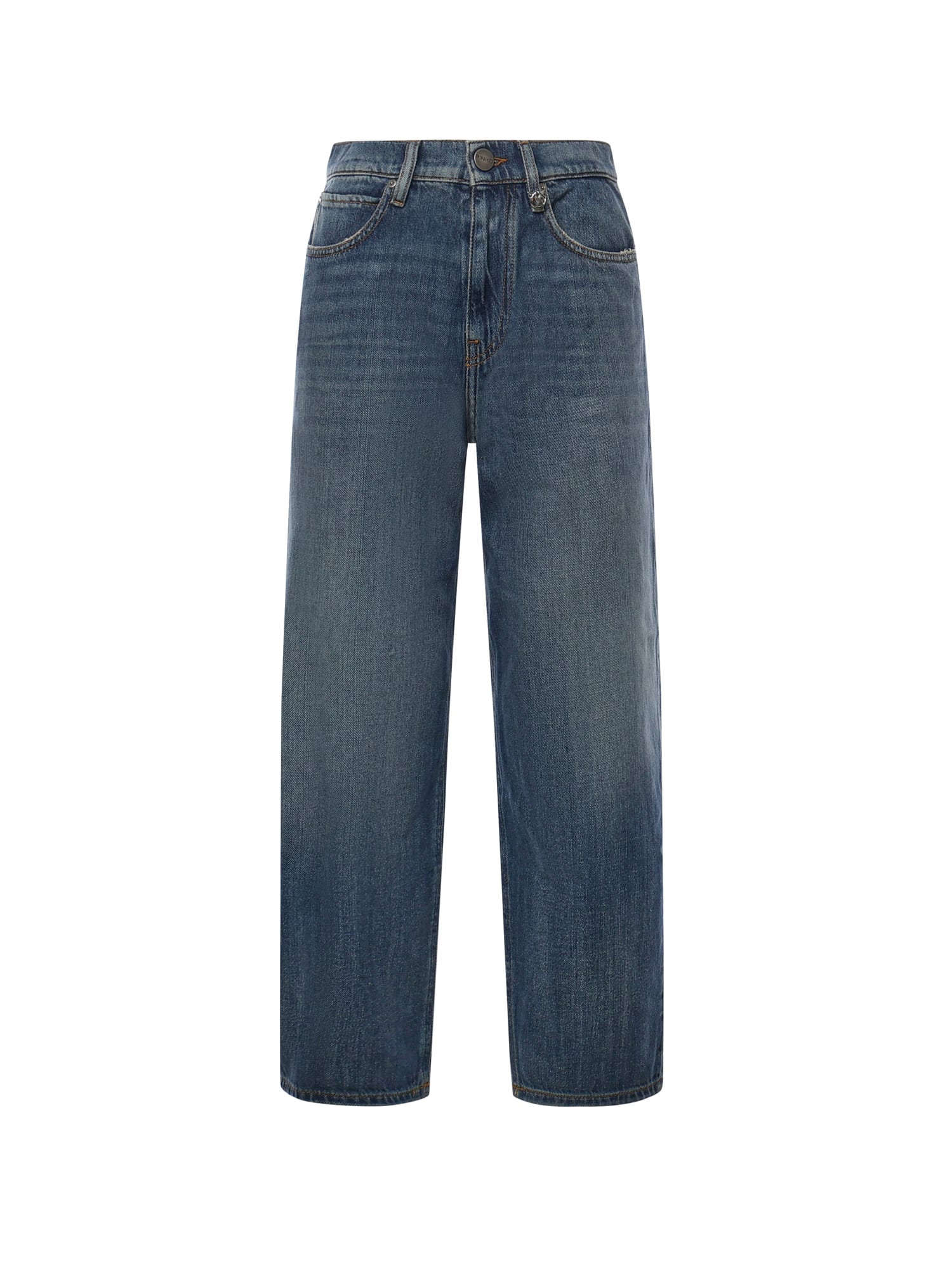 Pinko Soft Denim Balloon Jeans In Blue