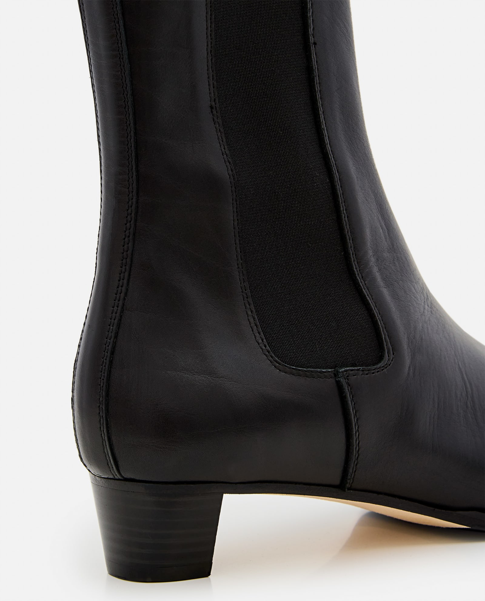 Shop Aeyde Kiki Leather Pointed Toe Boots In Black