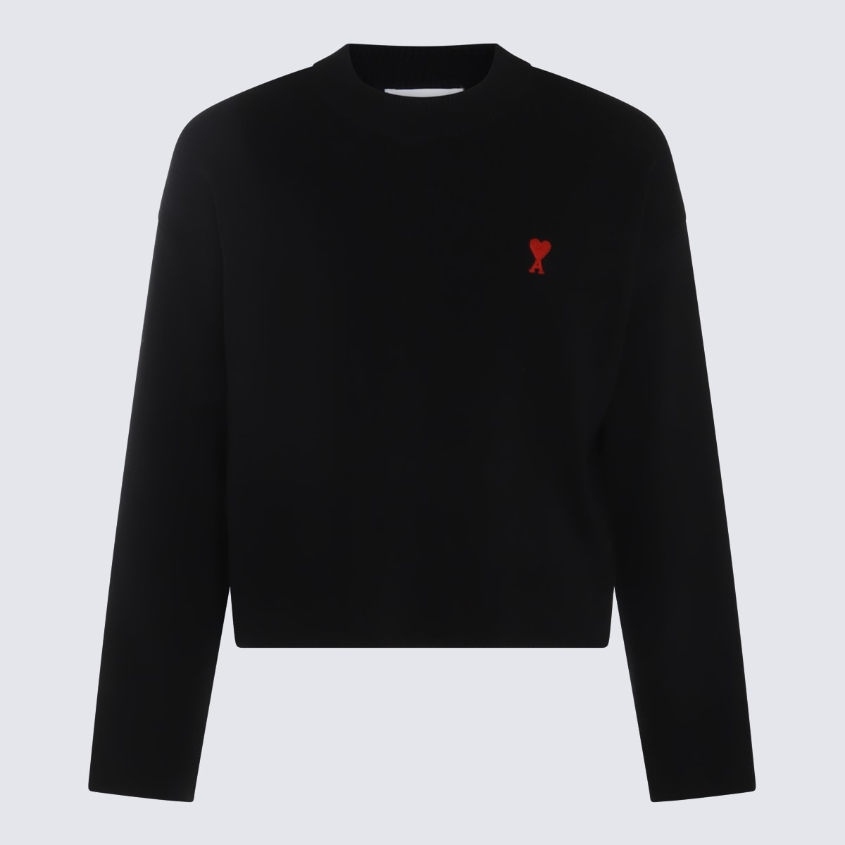 Shop Ami Alexandre Mattiussi Black Cotton Sweatshirt