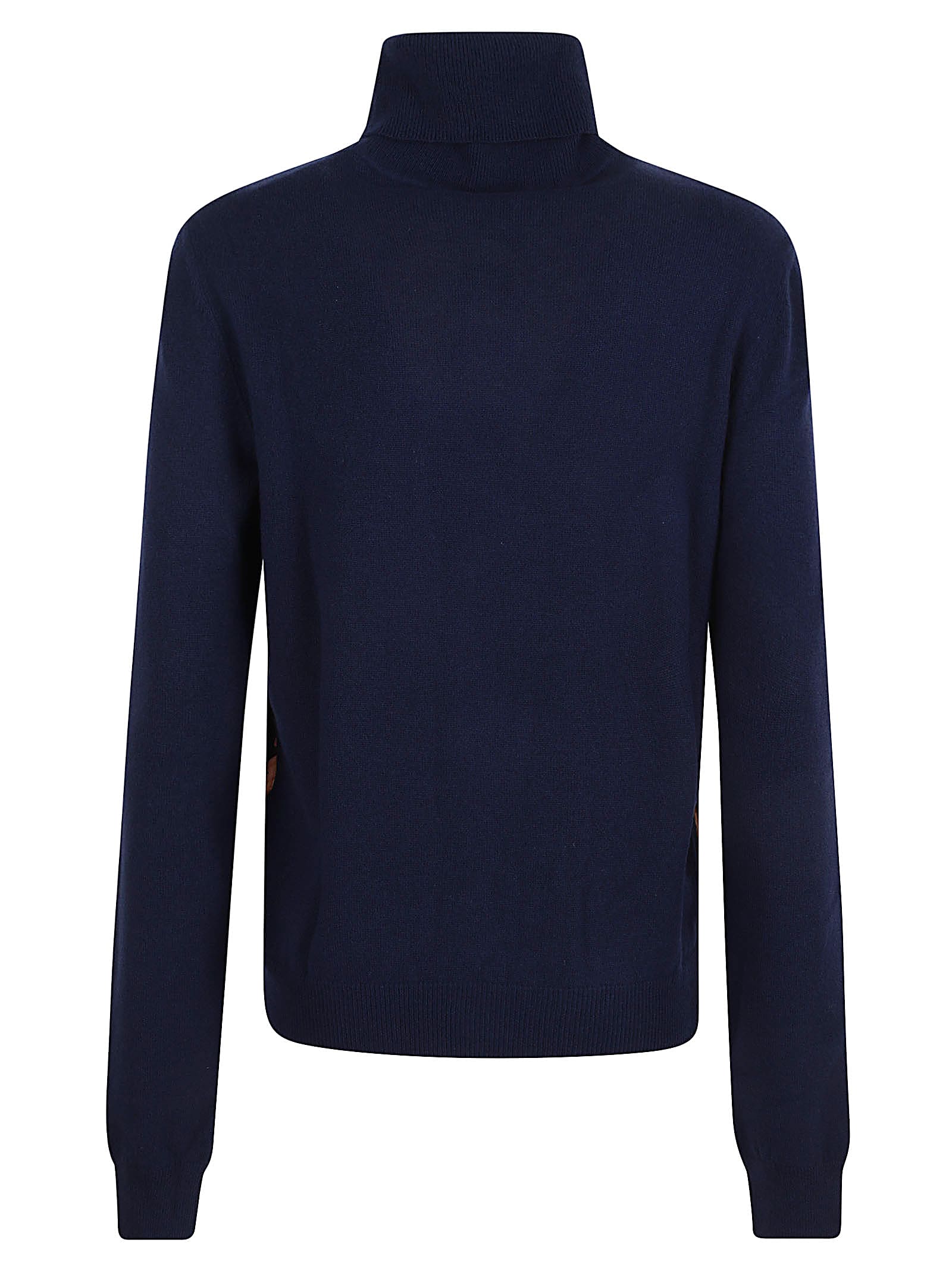 Etro Roll-neck Printed Sweater In Blue