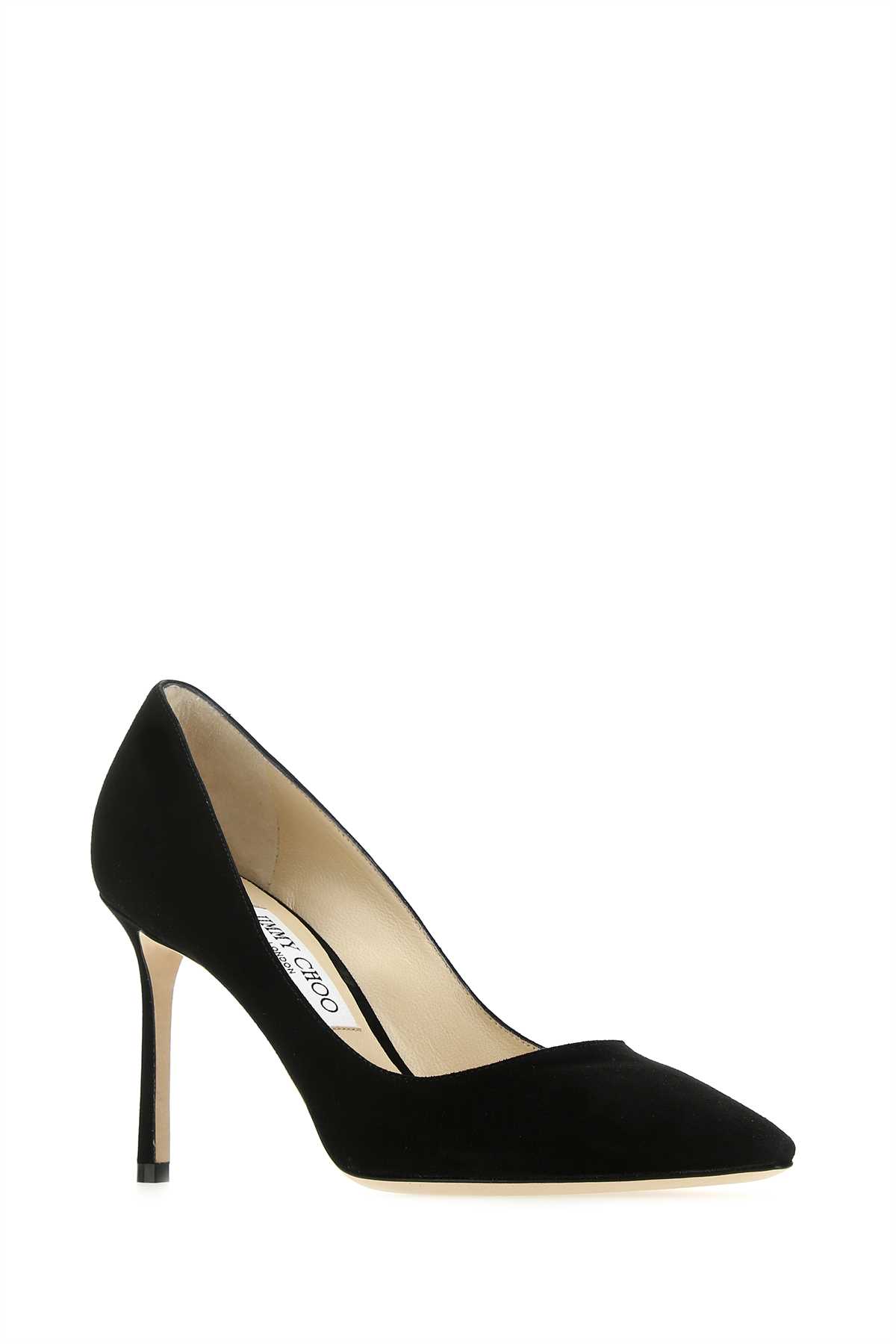 Shop Jimmy Choo Black Suede Romy 85 Pumps