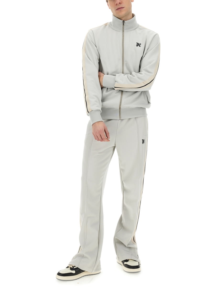 Shop Palm Angels Jogging Pants In Grey