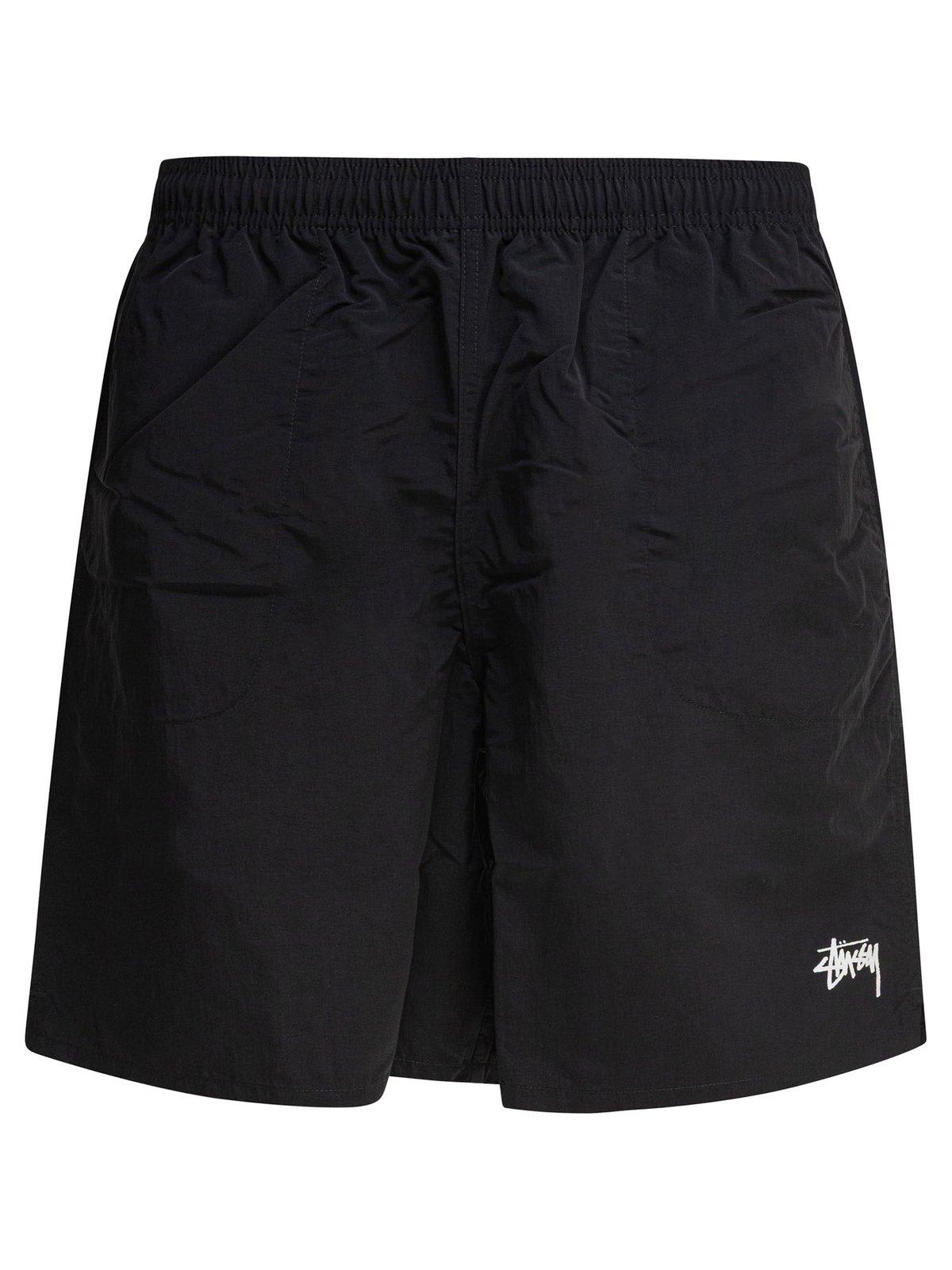 Stussy Stook Drawstring Water Shorts In Black