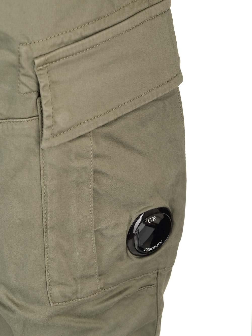 Shop C.p. Company Stretch Lens Cargo Pants In Verde Salvia