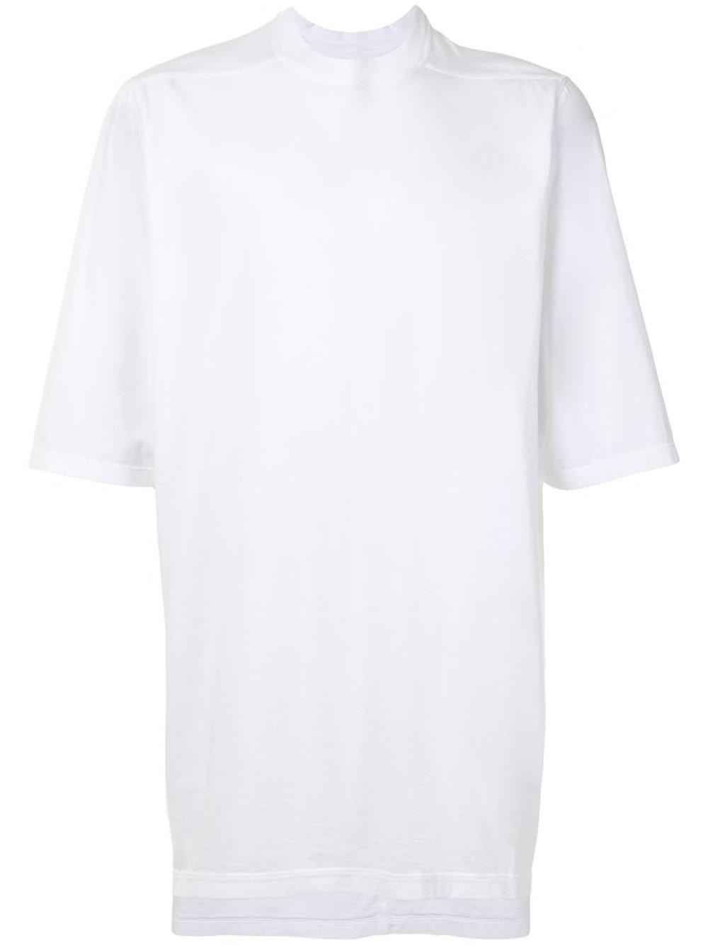 Rick Owens Crewneck Oversized T-shirt In White