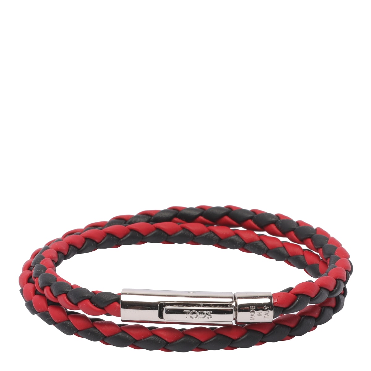 Tod's Mycolors Leather Bracelet In Red