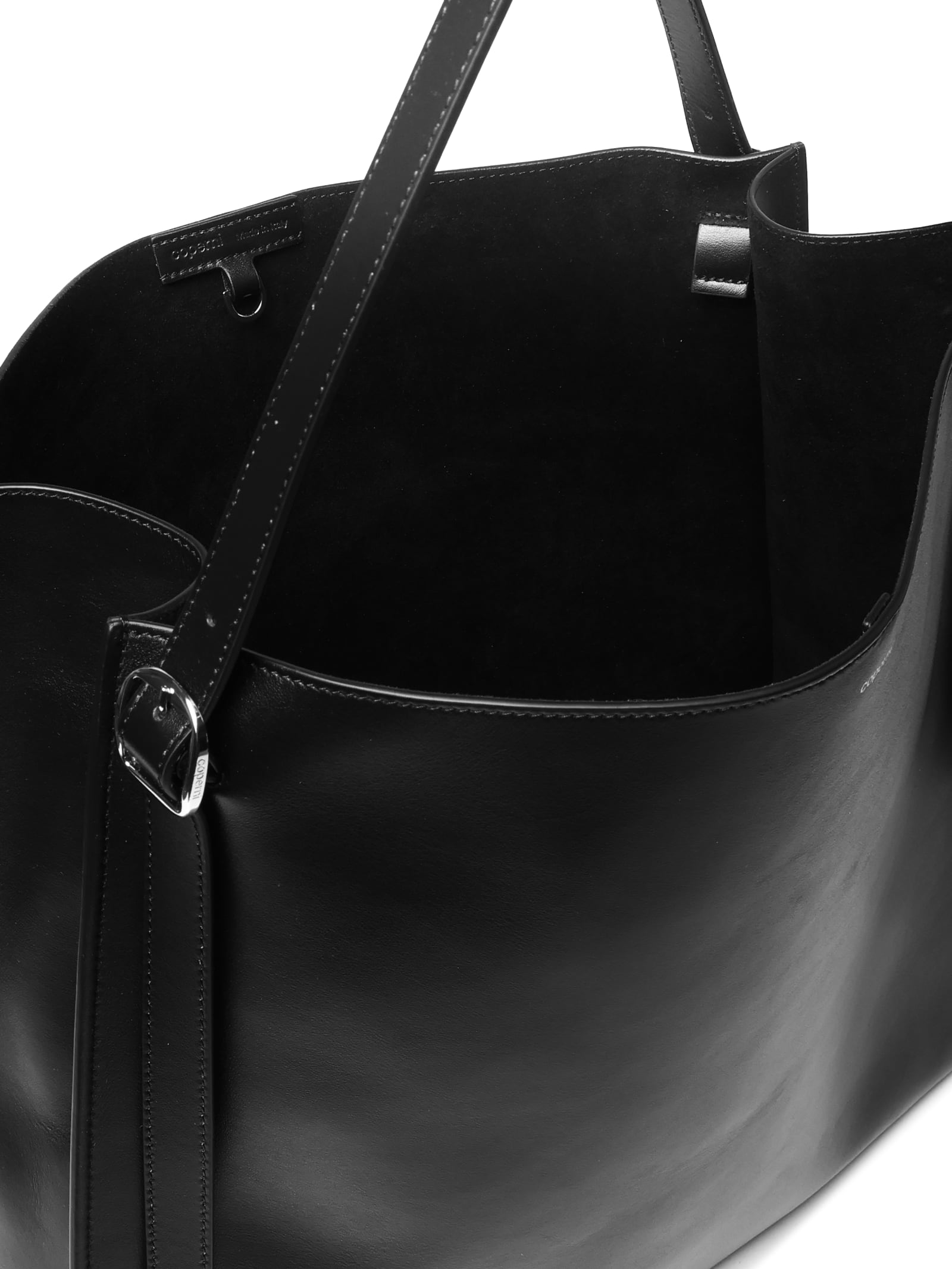 Shop Coperni Belt Tote Bag In Blk Black