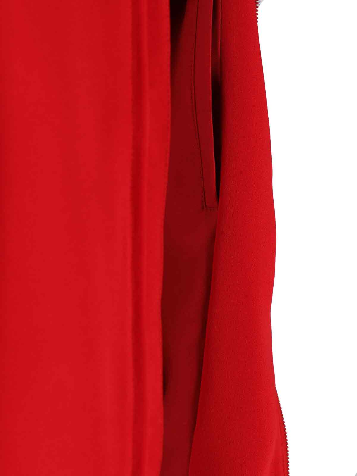 Saint Laurent Teddy Zip Bomber Jacket In Red