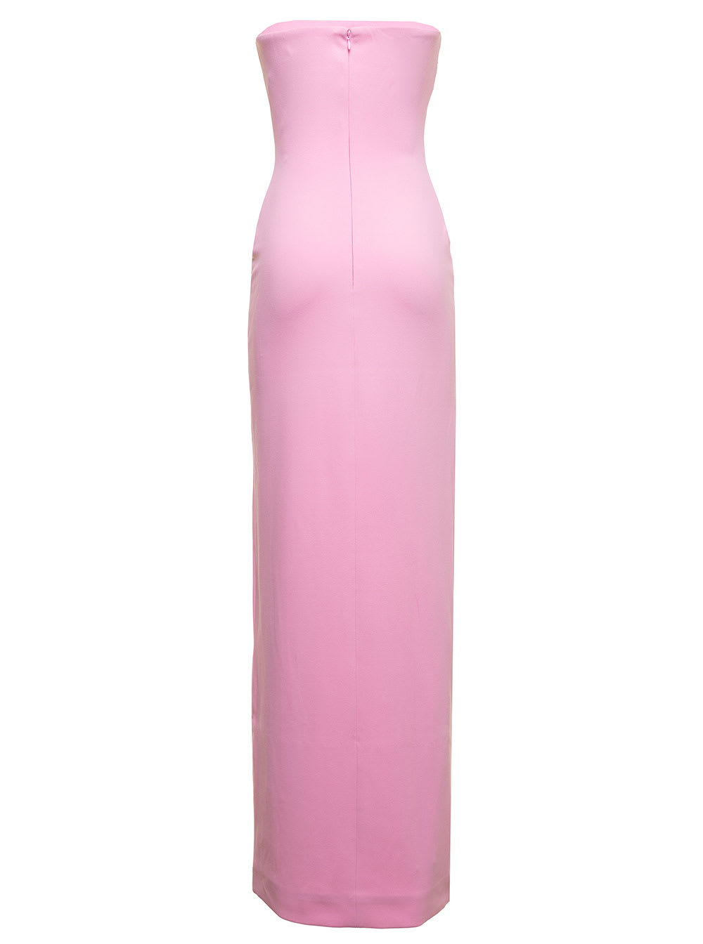 Bysha Pink Crepe Long Dress Solace London Woman