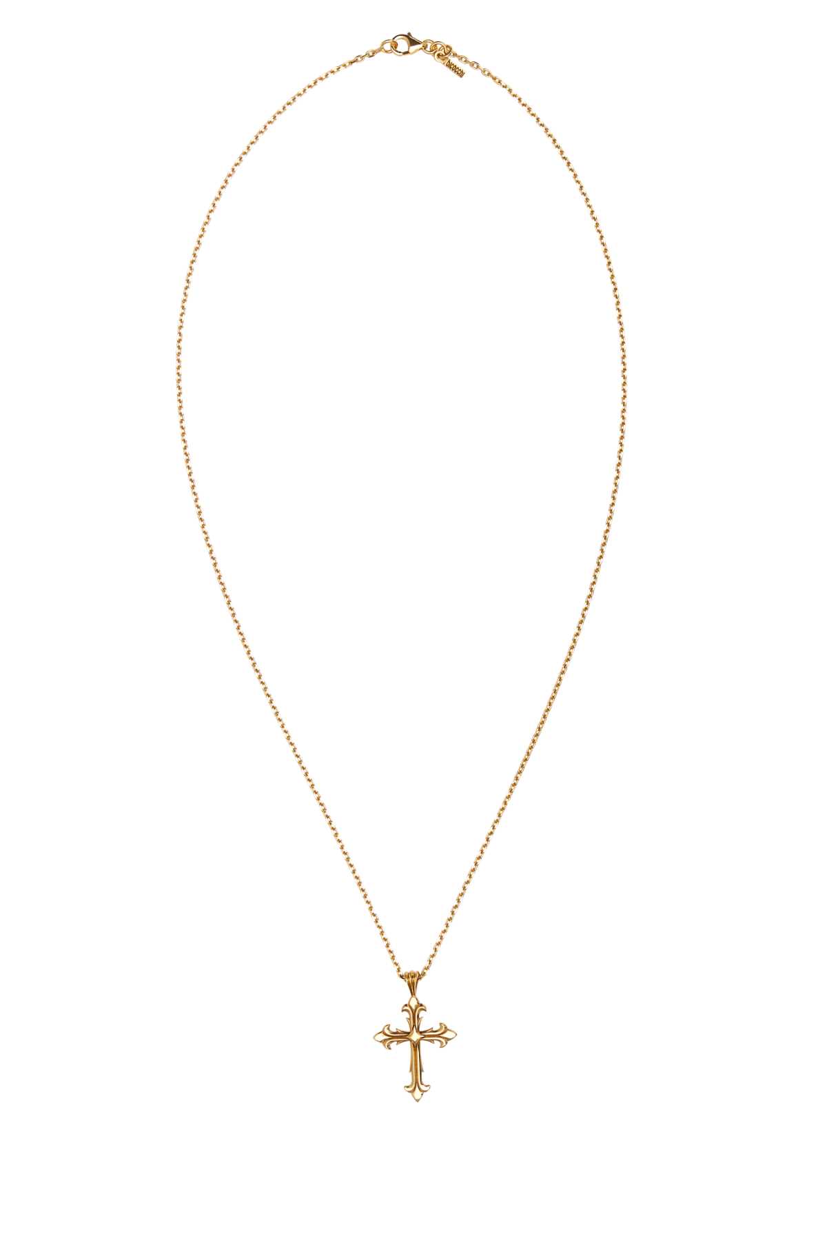 Gold 925 Silver Fleury Cross Necklace