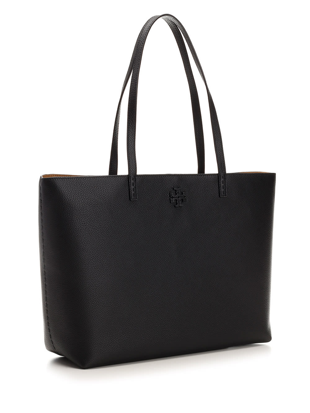 Shop Tory Burch Black Leather Tote Bag